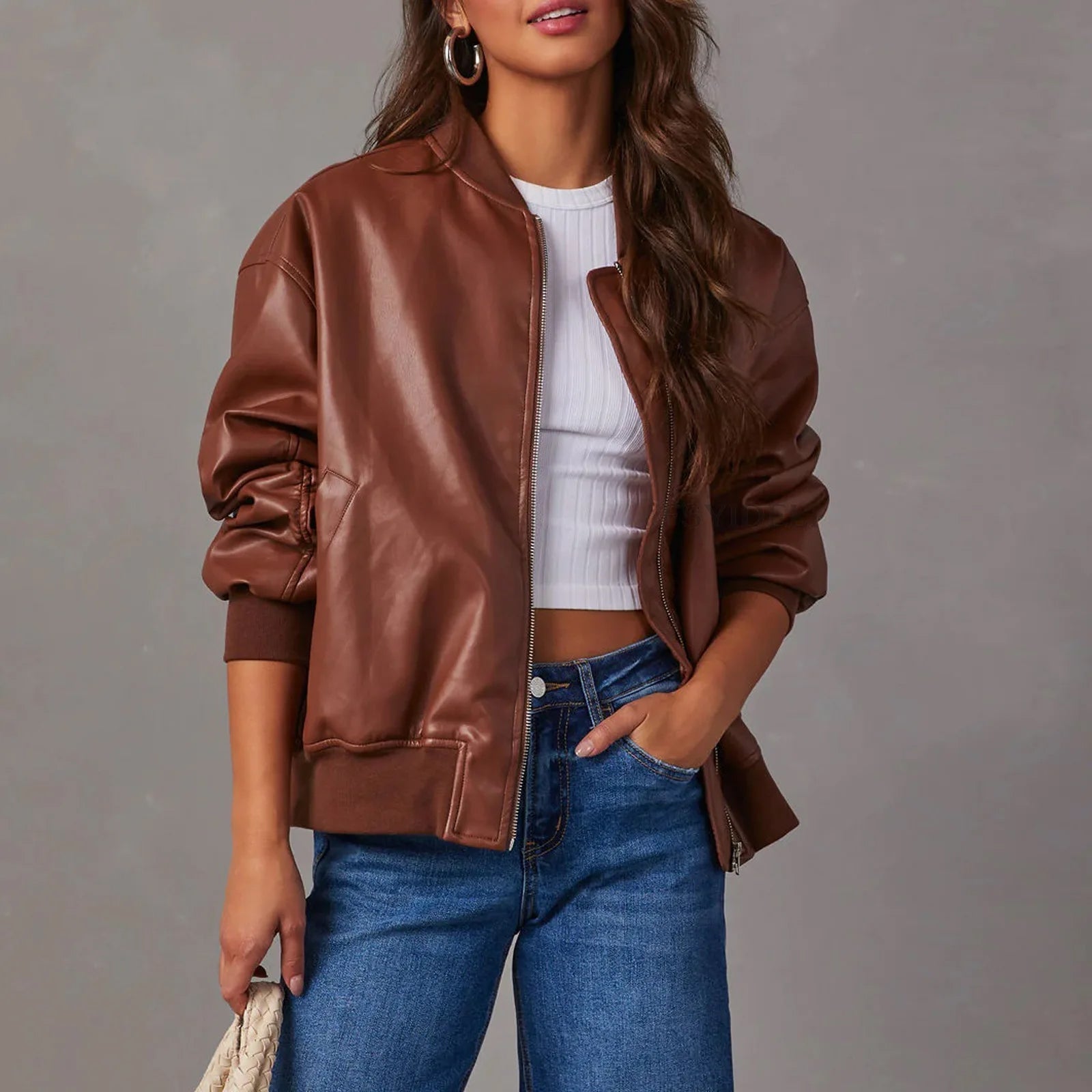 Studio Harvyn | Women – Oversized Casual Bomber Jacket - Stylish Fit