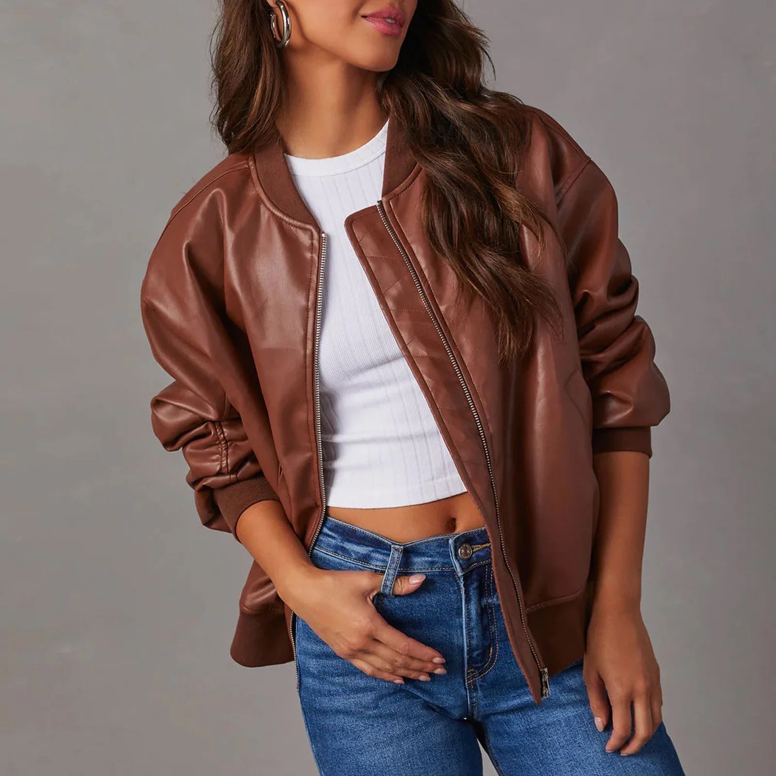 Studio Harvyn | Women – Oversized Casual Bomber Jacket - Stylish Fit