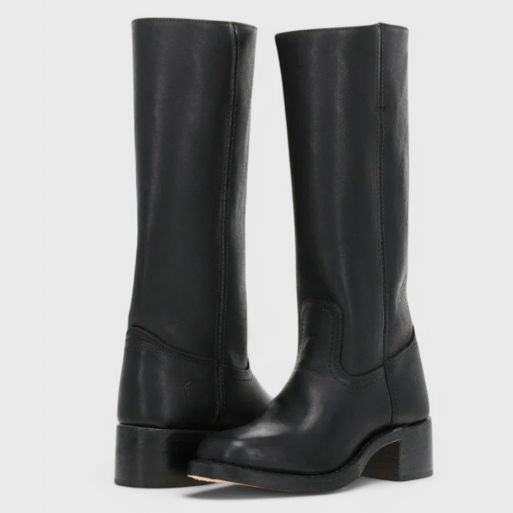 Studio Harvyn | Women – Round Toe Knee High Boots - Stacked Heel