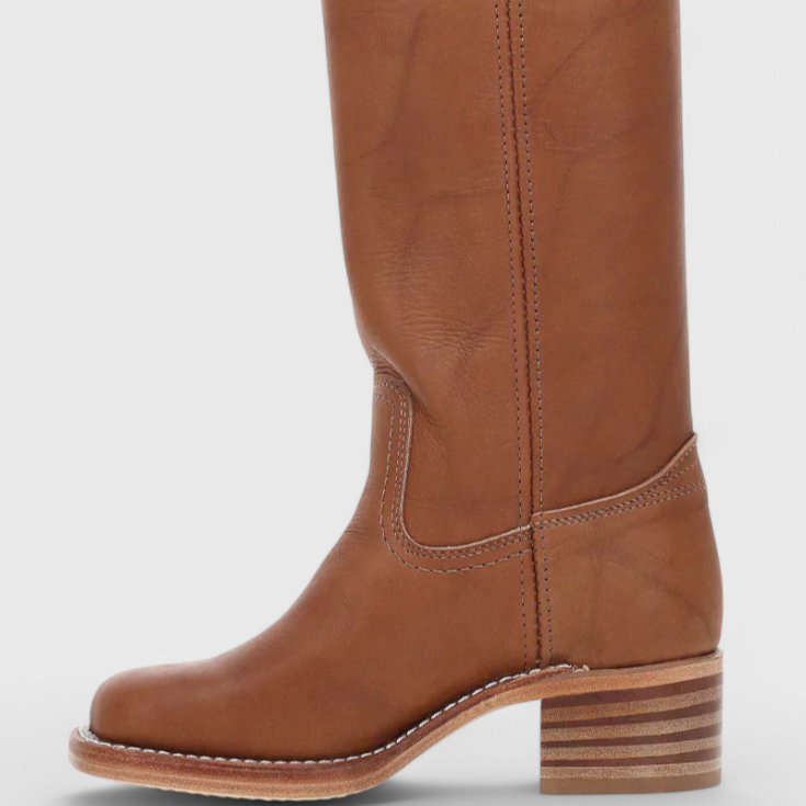 Studio Harvyn | Women – Round Toe Knee High Boots - Stacked Heel