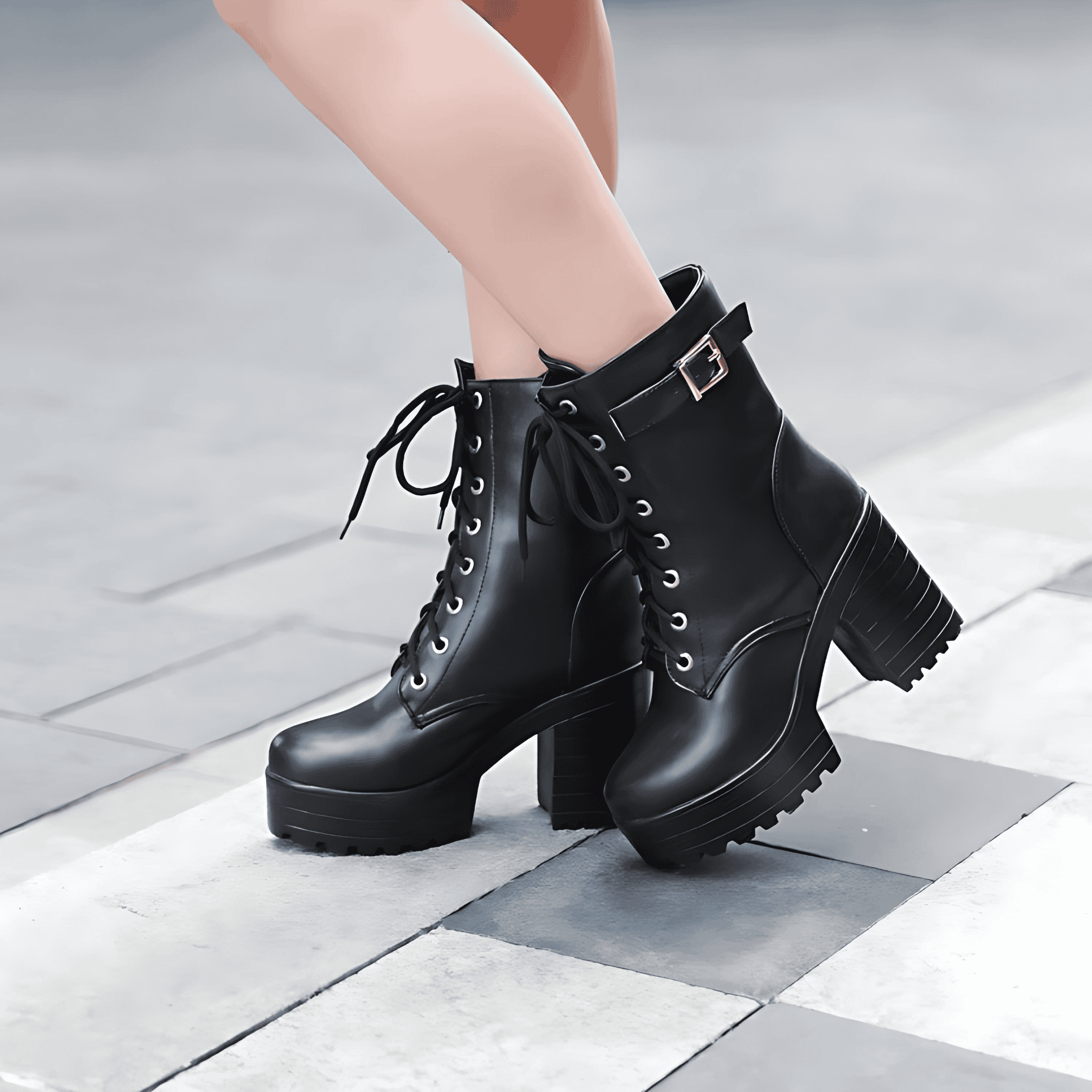 Studio Harvyn | Women - Boots - Lace Up with Buckle