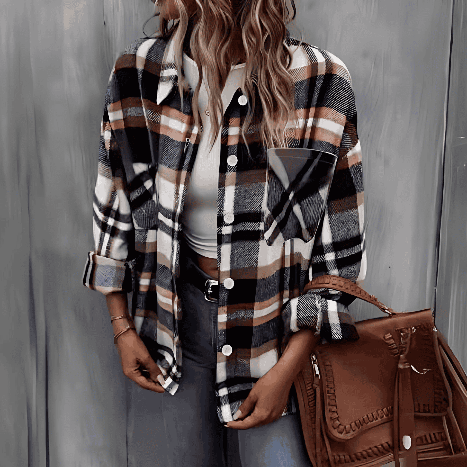Studio Harvyn | Women - Checked Shirt Jacket - Casual Style