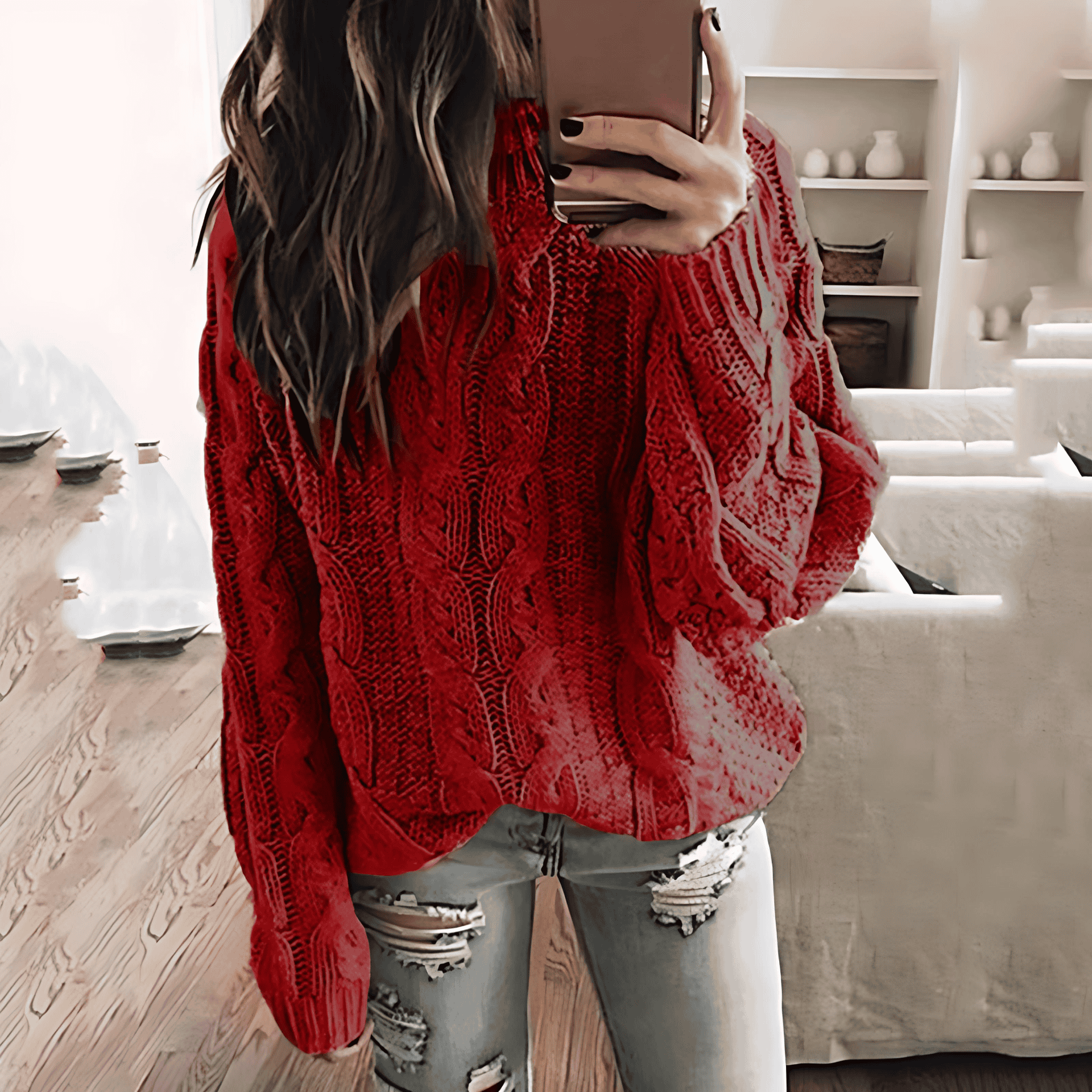 Studio Harvyn | Women - Chunky Knit Jumper - Trendy Cable Design