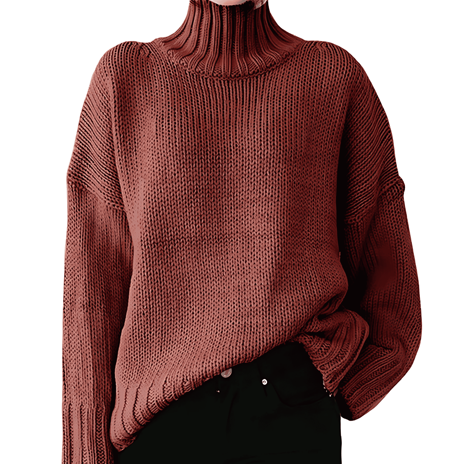 Studio Harvyn | Women - Chunky Knit Jumper with High Collar