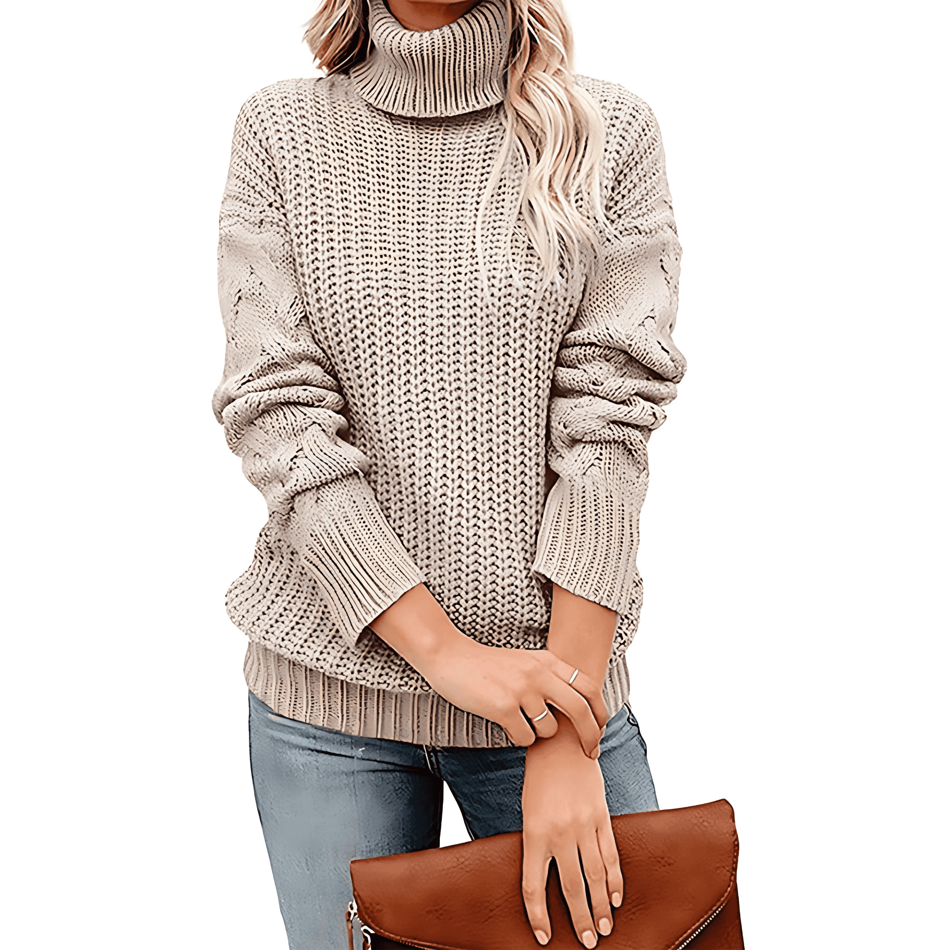 Studio Harvyn | Women - Chunky Knit Turtleneck Jumper - Cosy Style