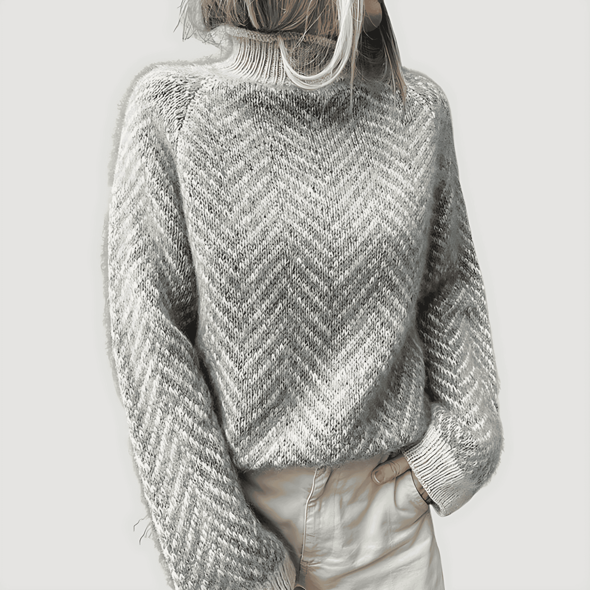 Studio Harvyn | Women - Chunky Knit Winter Jumper - High Neck Style