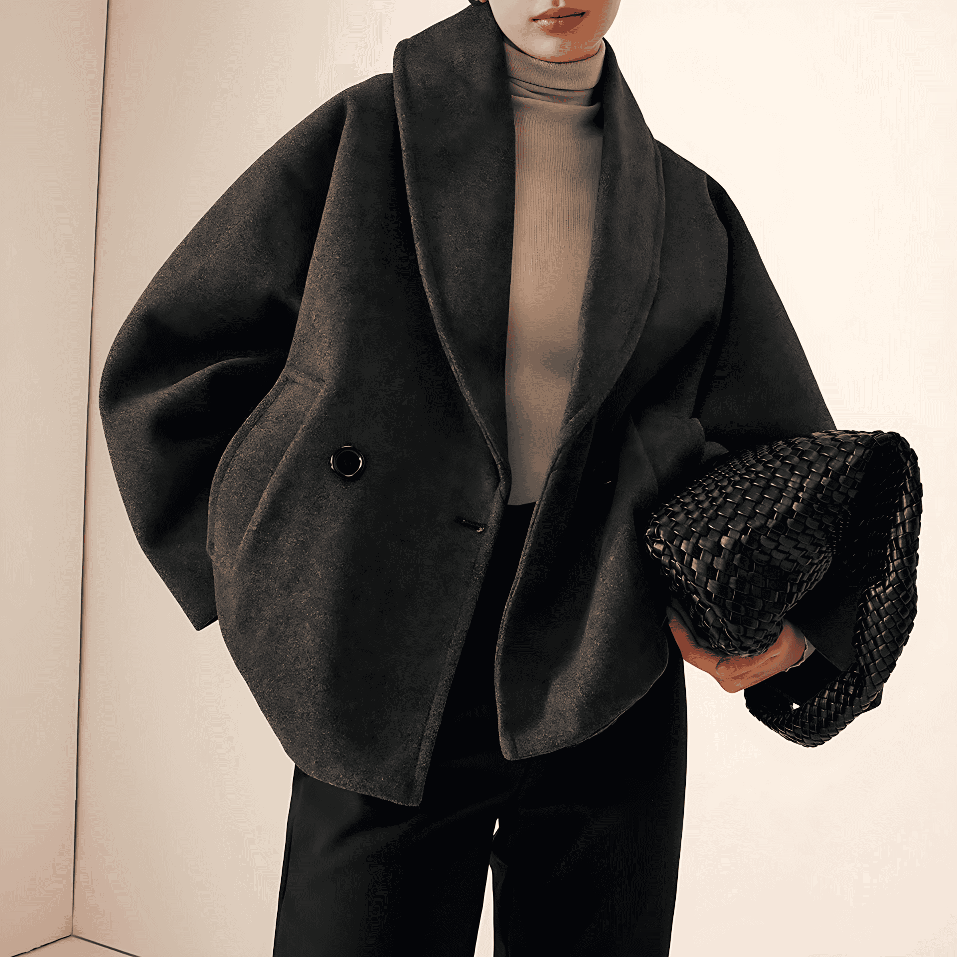 Studio Harvyn | Women - Classic Tweed Coat - Short Style