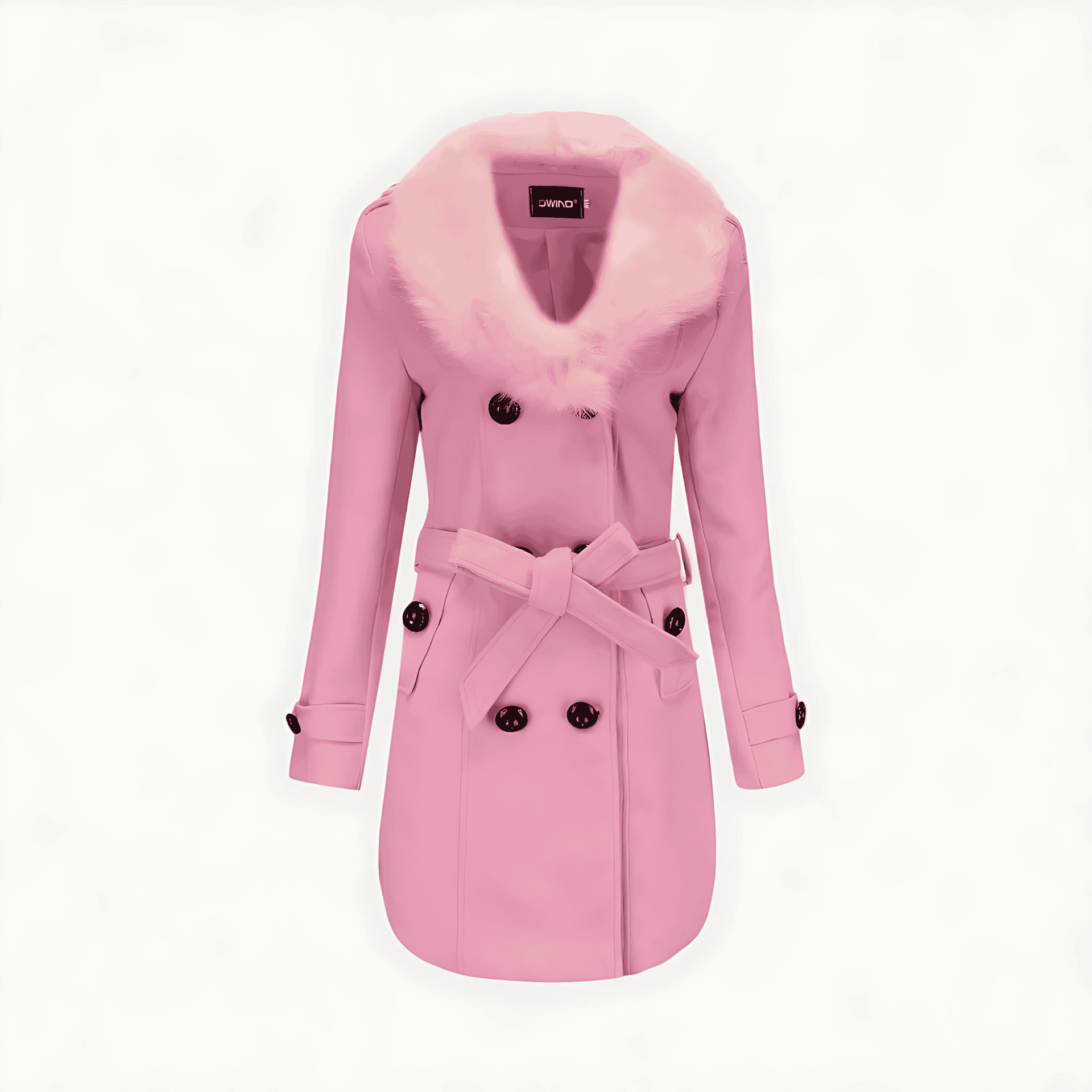 Studio Harvyn | Women - Double-Breasted Trench Coat with Faux Fur