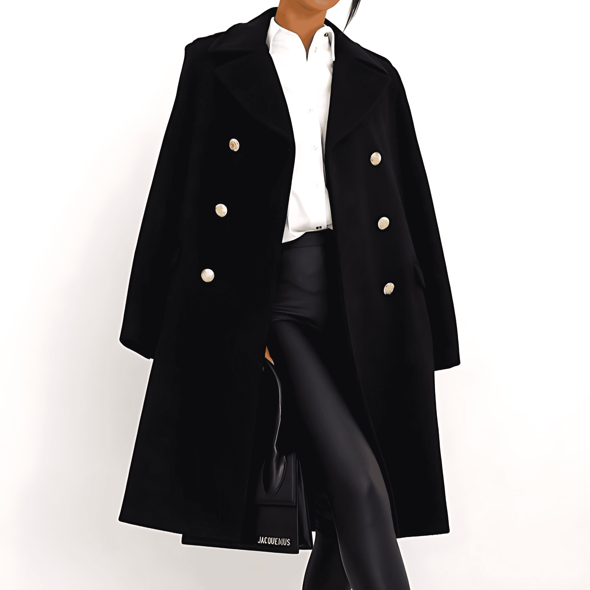 Studio Harvyn | Women  - Double Breasted Long Coat - Winter Style