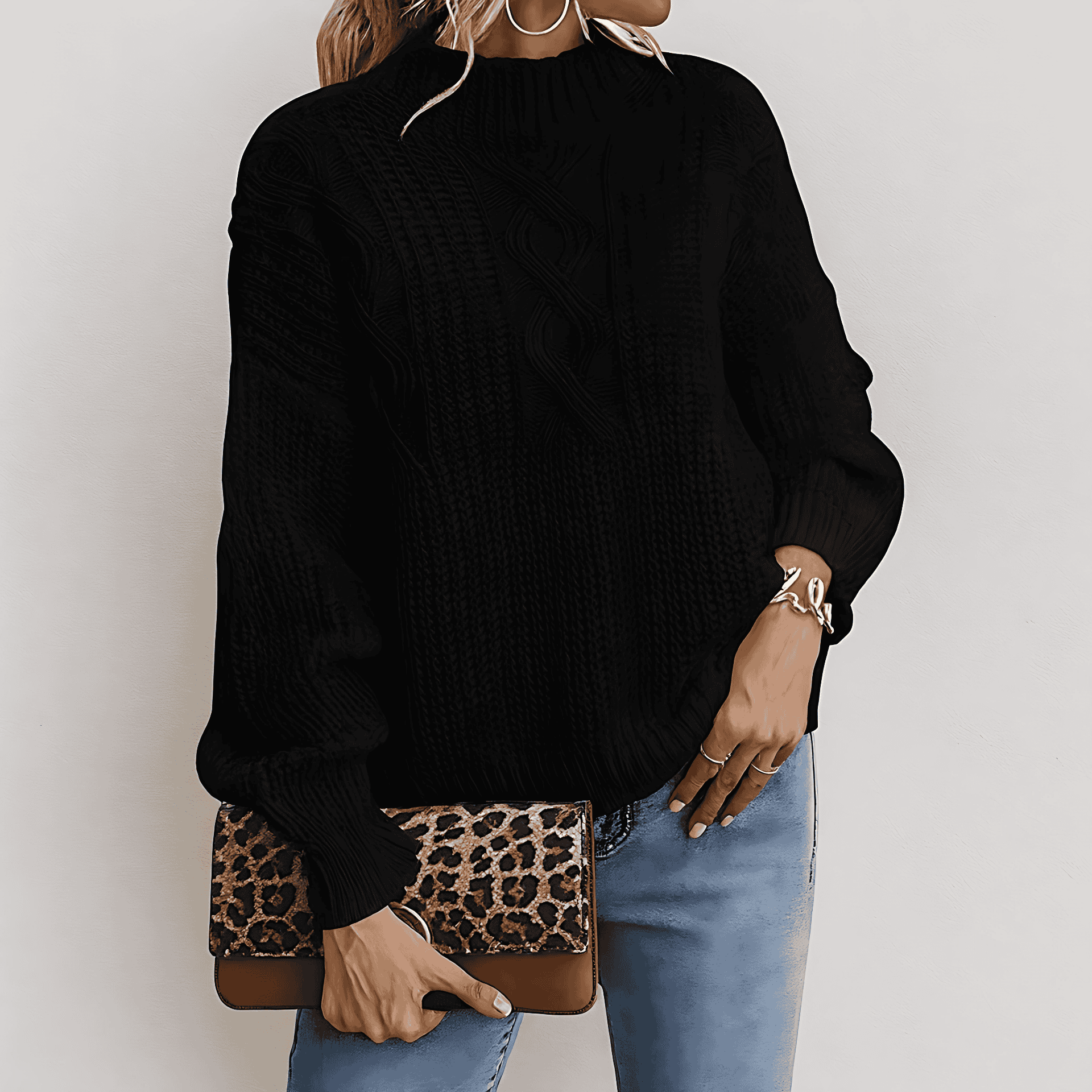 Studio Harvyn | Women - Elegant Cable Knit Jumper - Modern Style