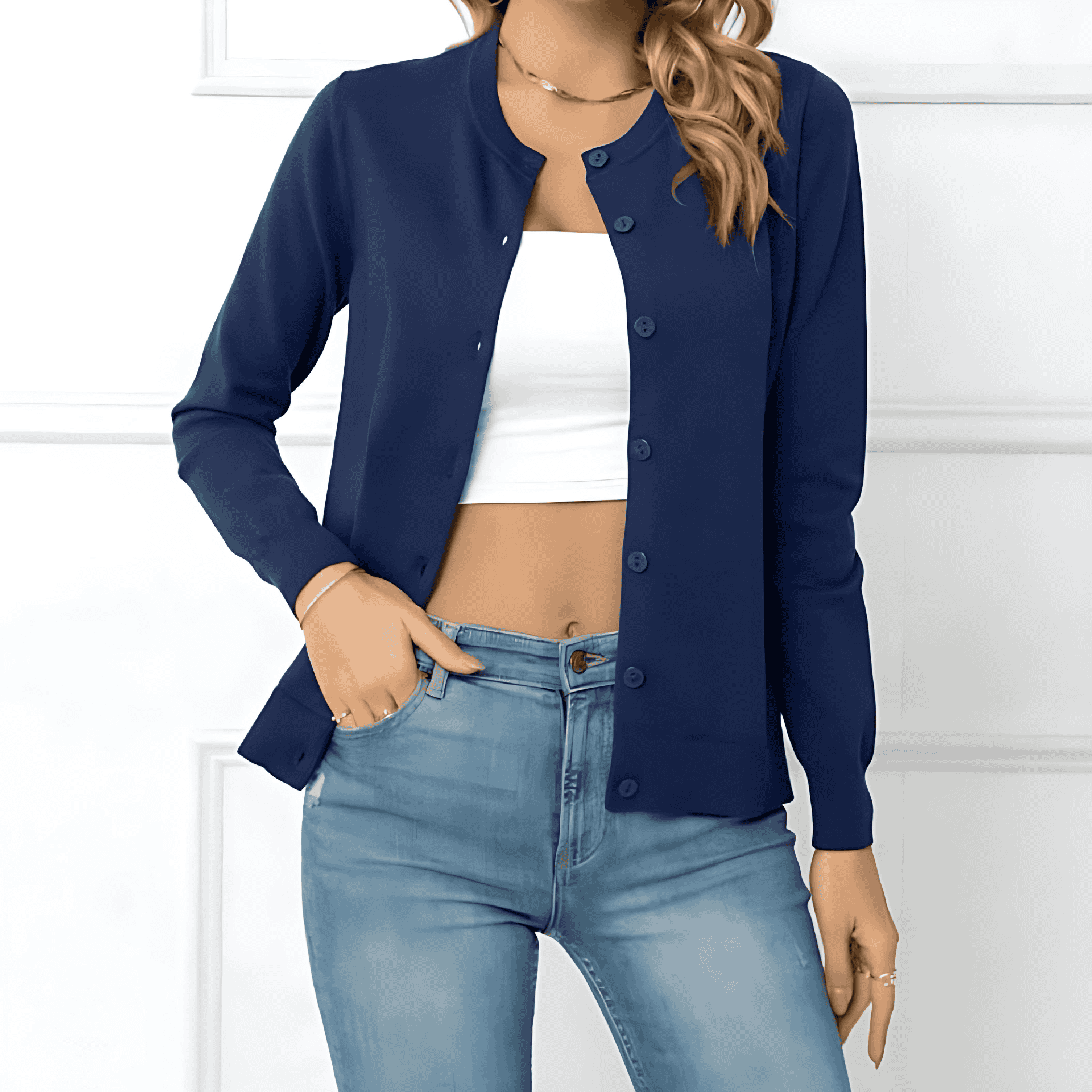 Studio Harvyn | Women - Elegant Cardigan with Fine Buttons