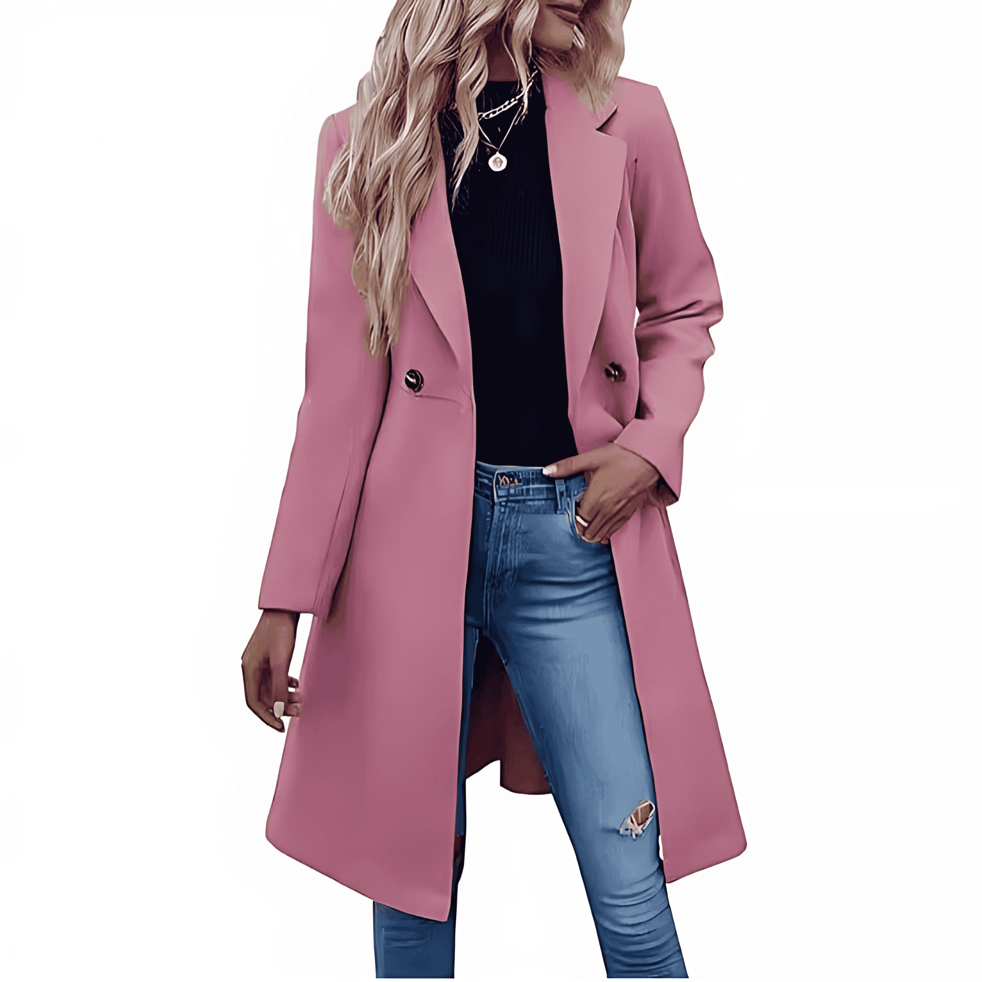 Studio Harvyn | Women - Elegant Wrap Coat - Double Button Placket