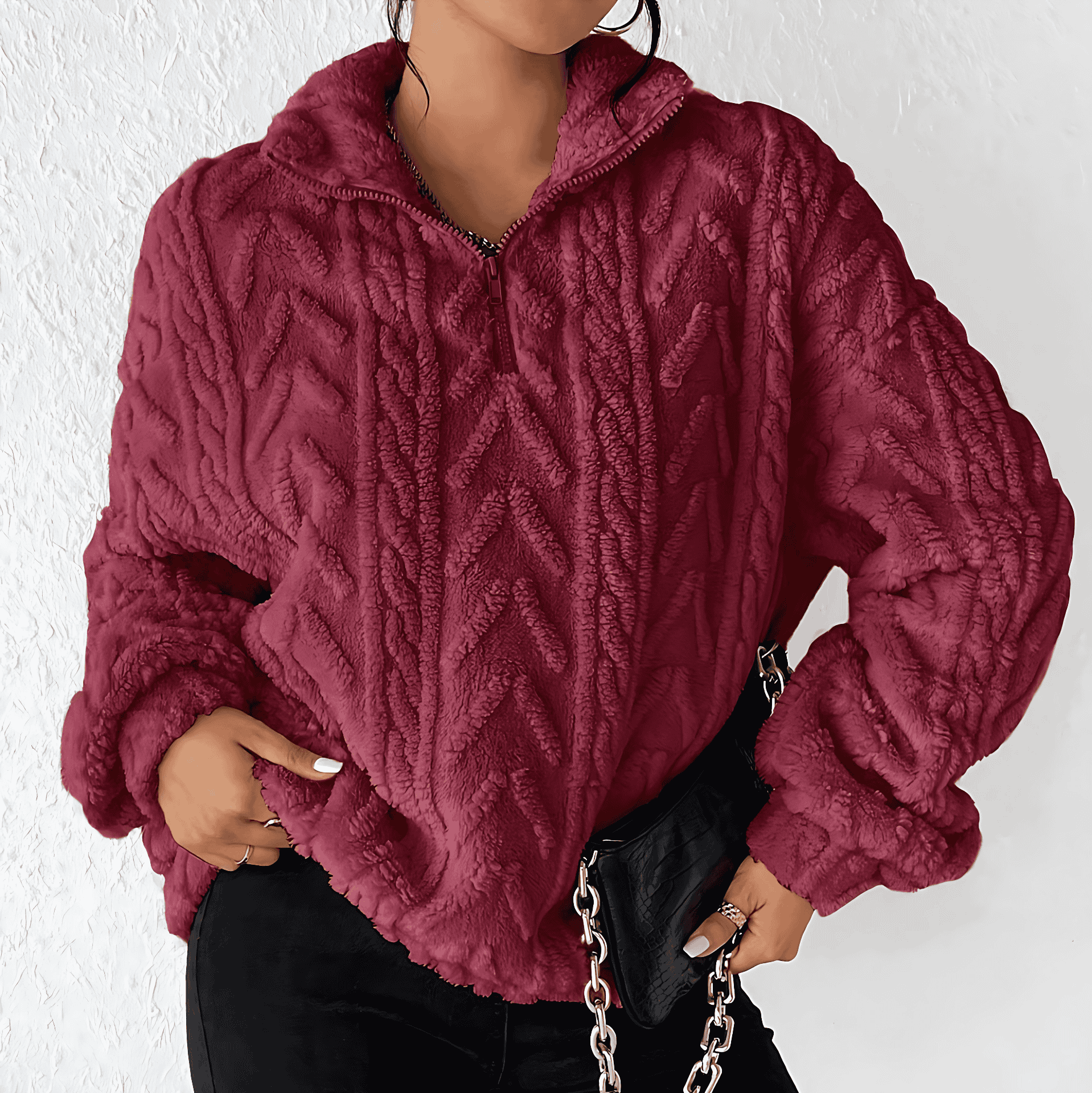 Studio Harvyn | Women - Fleece Jumper with High Collar