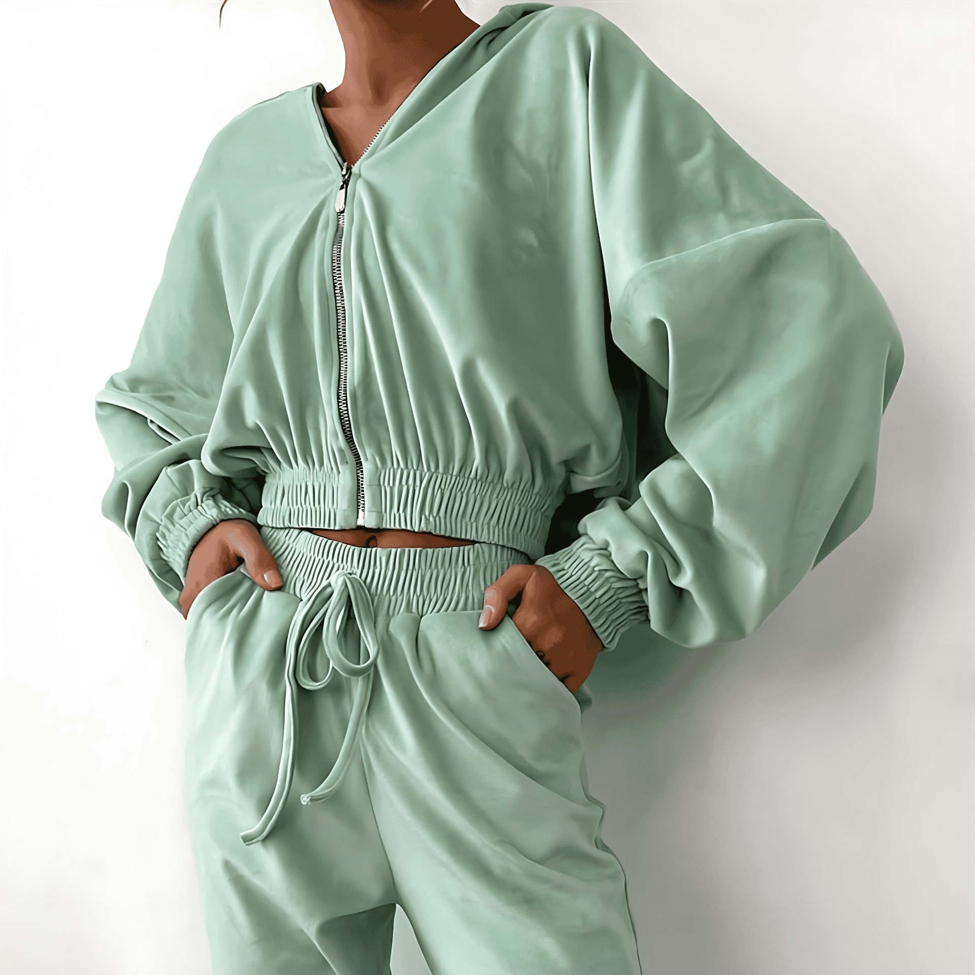 Studio Harvyn | Women - Fleece Tracksuit with Hood & Elastic Waistband