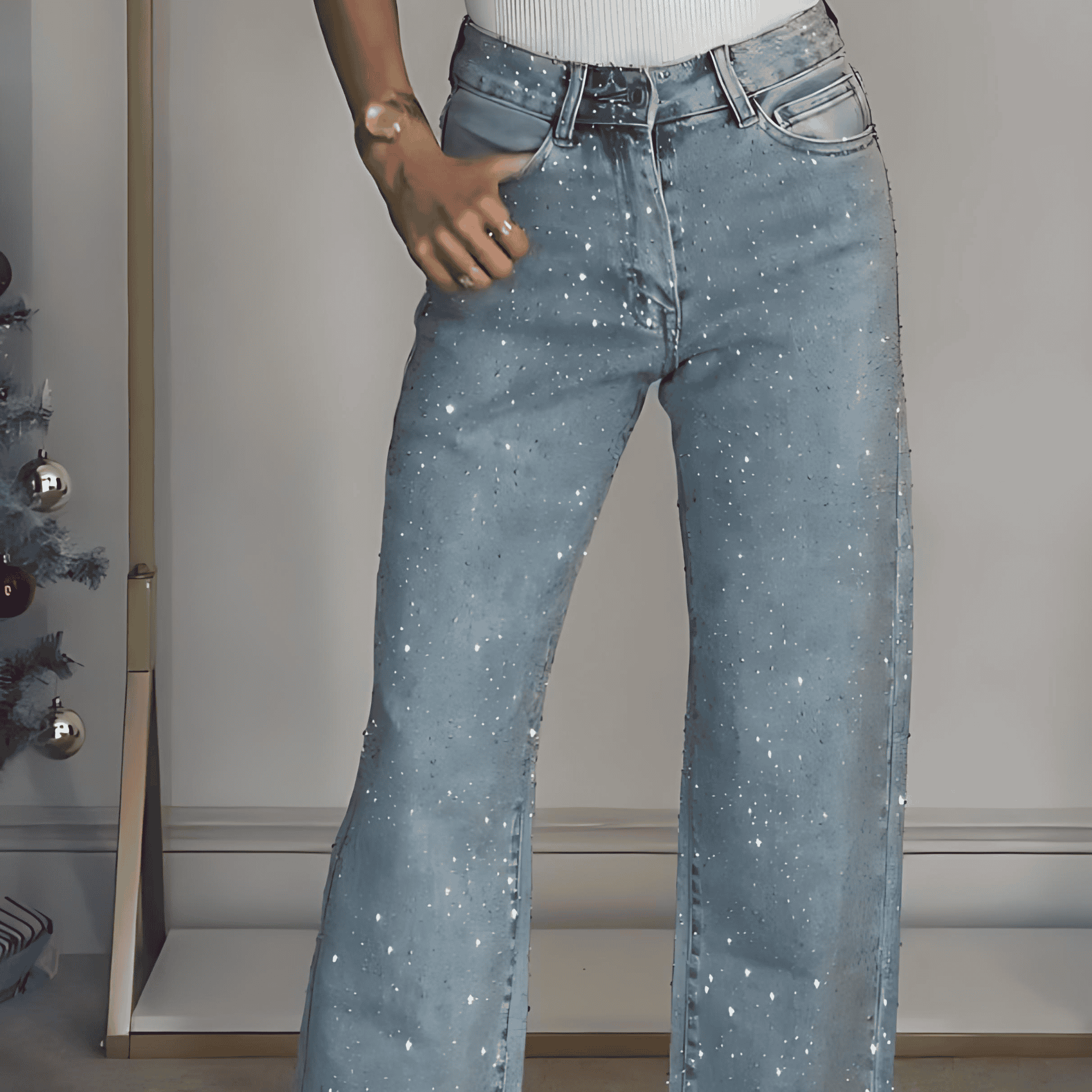 Studio Harvyn | Women - Glittery Jeans - Trendy Fit