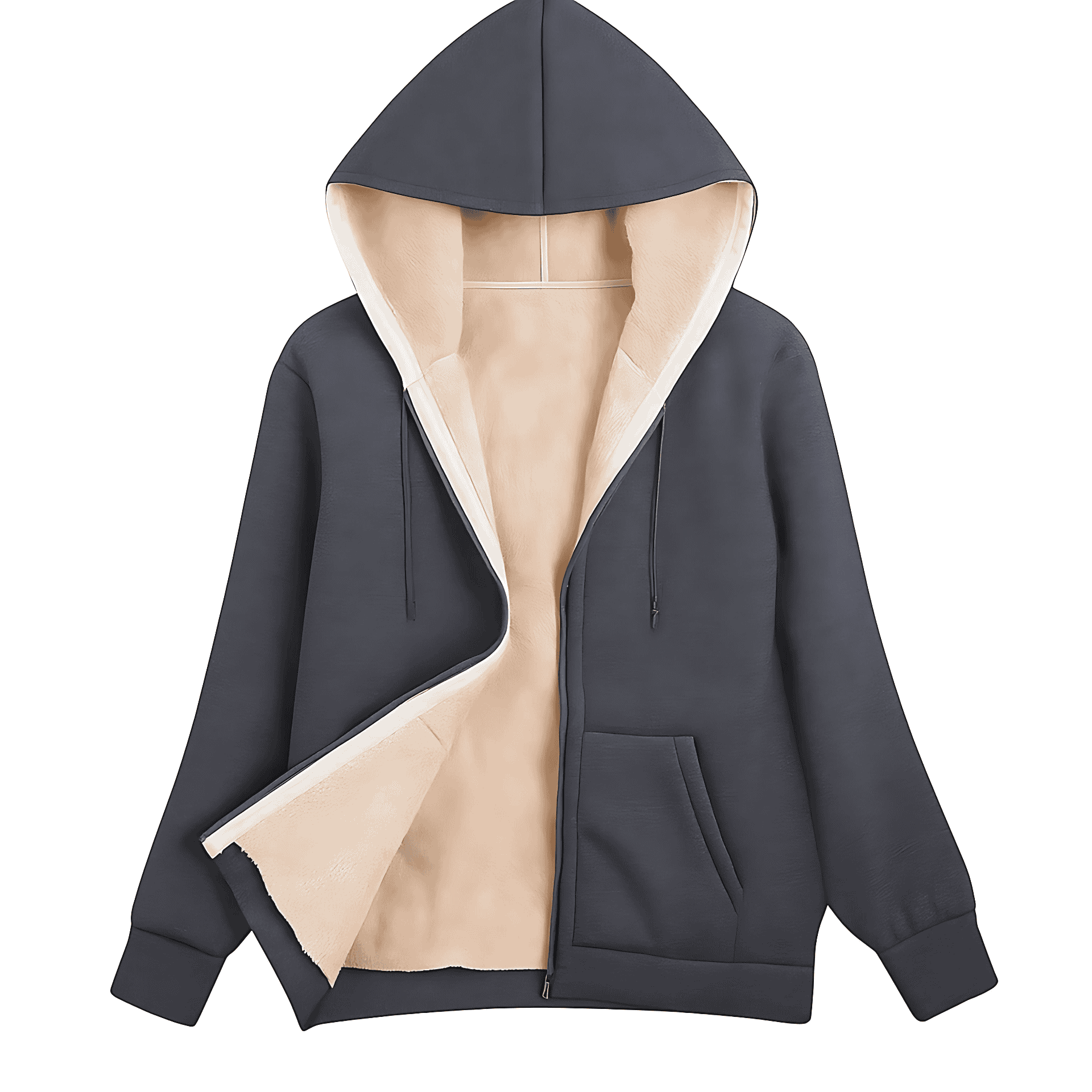 Studio Harvyn | Women - Hooded Fleece Jacket - Comfortable Long Sleeves