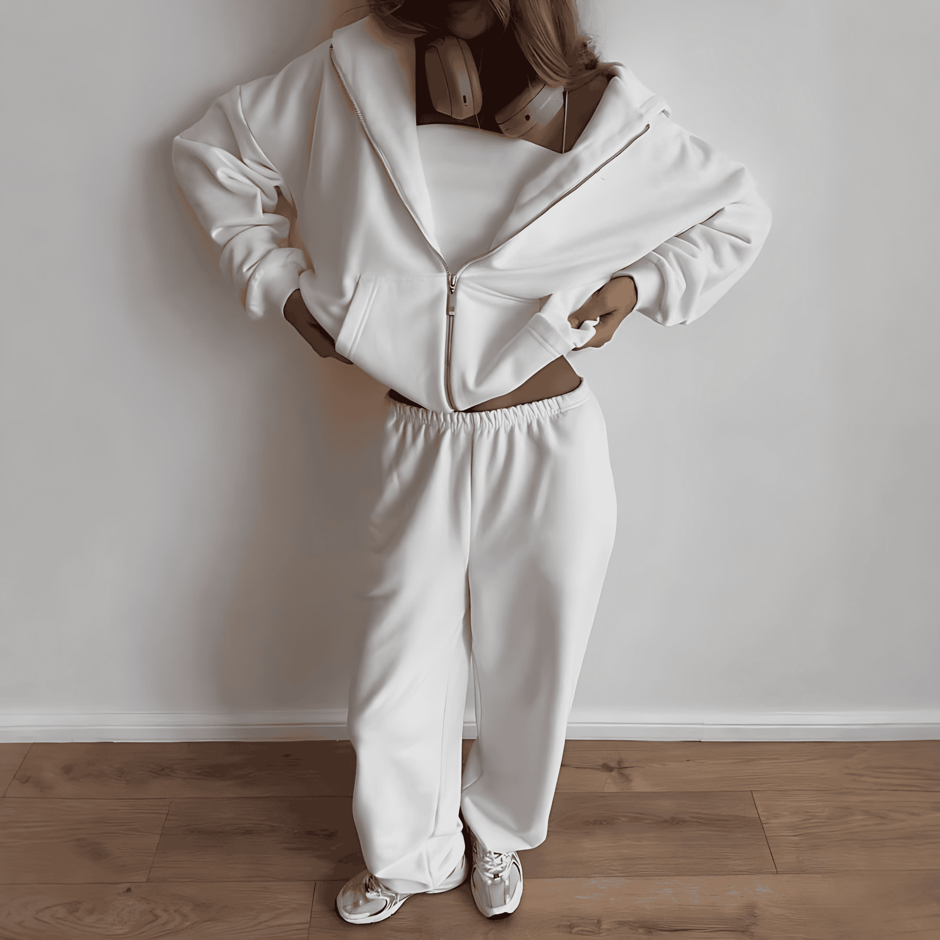 Studio Harvyn | Women - Hooded Loungewear Set - Wide Cut Comfort Style