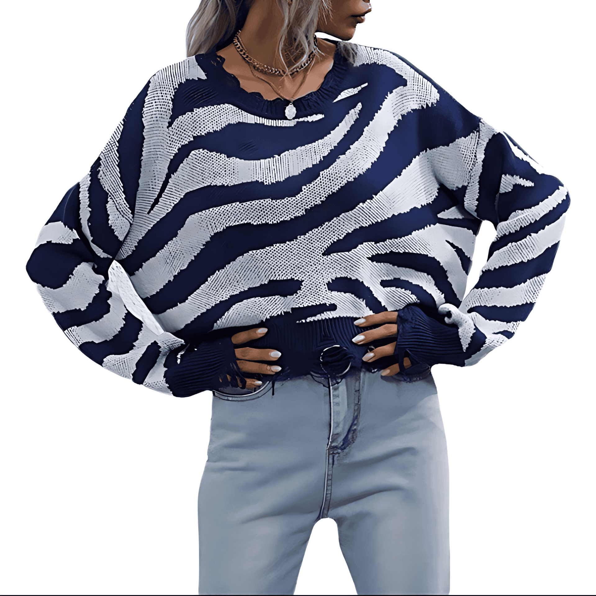 Studio Harvyn | Women - Knit Jumper - Zebra Print