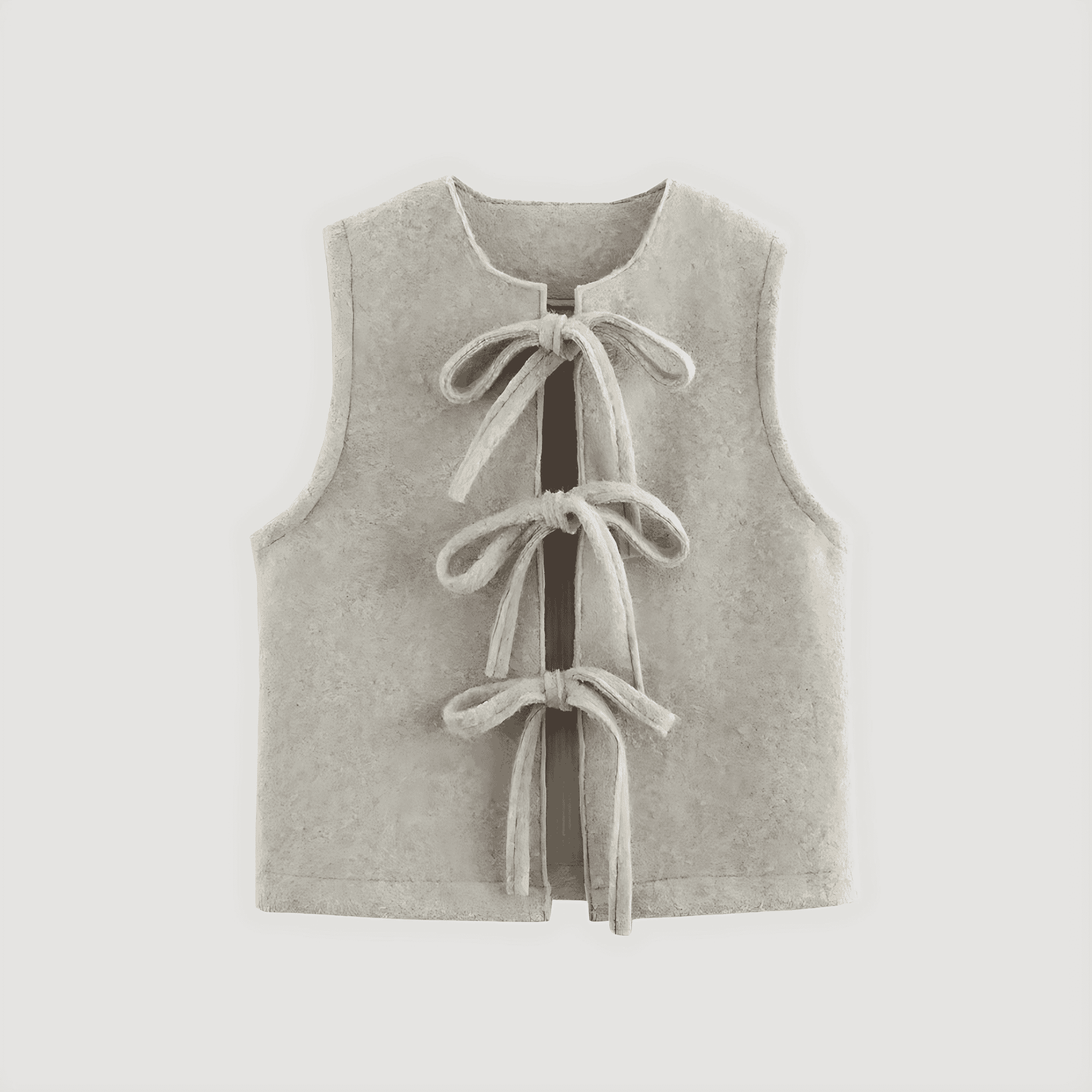 Studio Harvyn | Women - Knit Wool Vest - Tie Front Detail