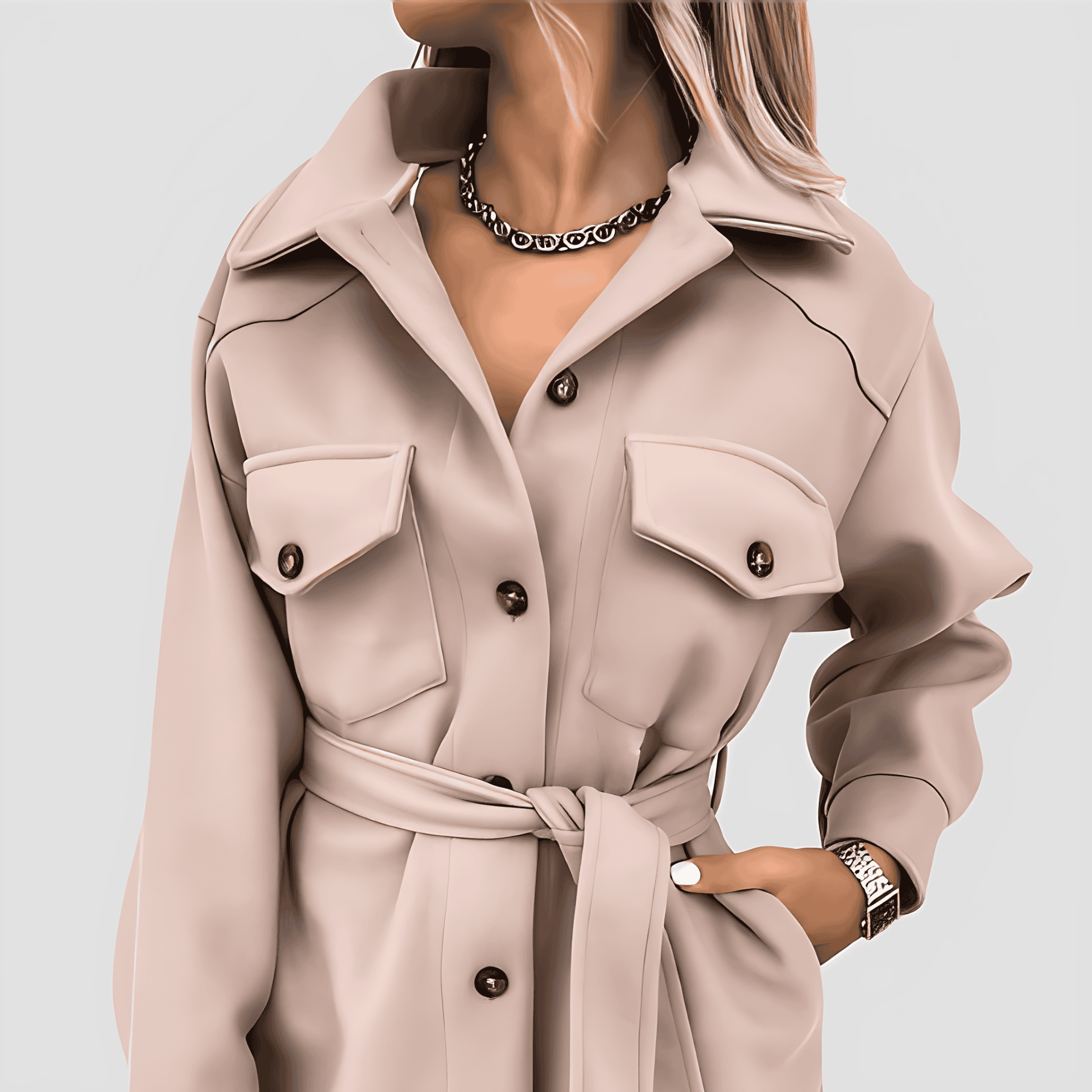 Studio Harvyn | Women - Lightweight Wool Lapel Collar Jacket