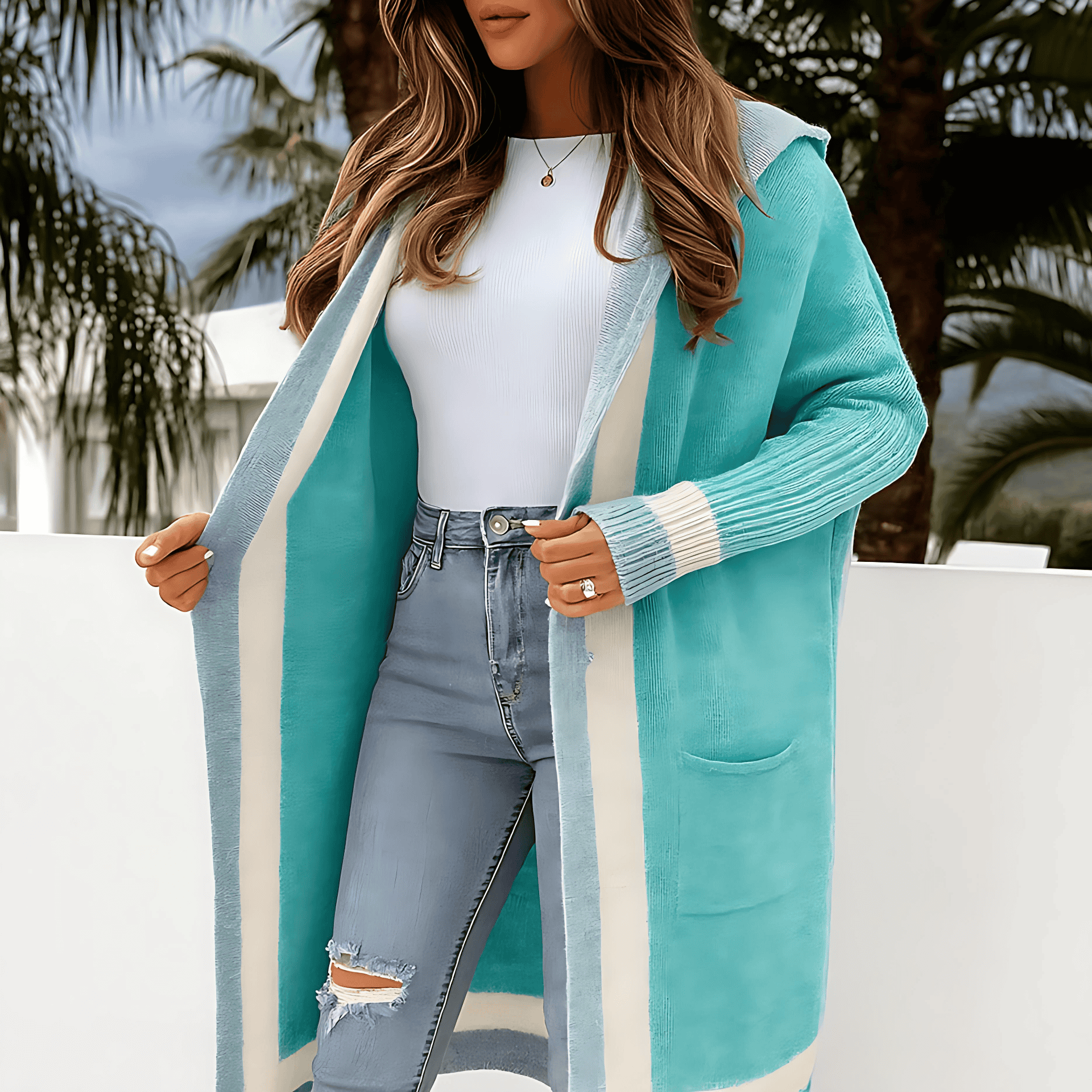 Studio Harvyn | Women - Long Hooded Cardigan - Cosy Knit