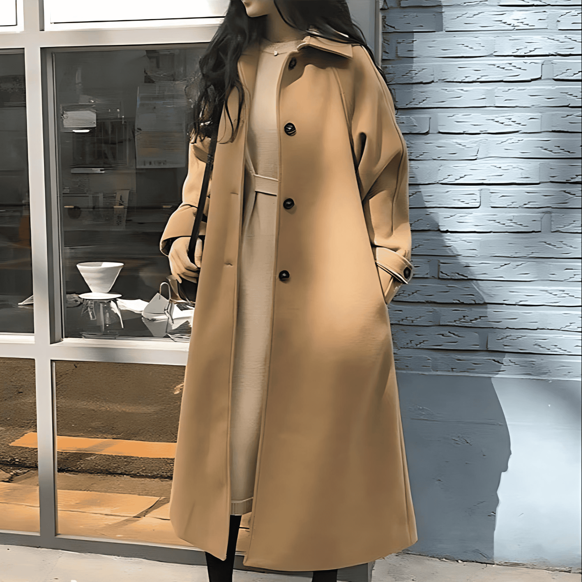 Studio Harvyn | Women - Long Warm Trench Coat - Classic Style