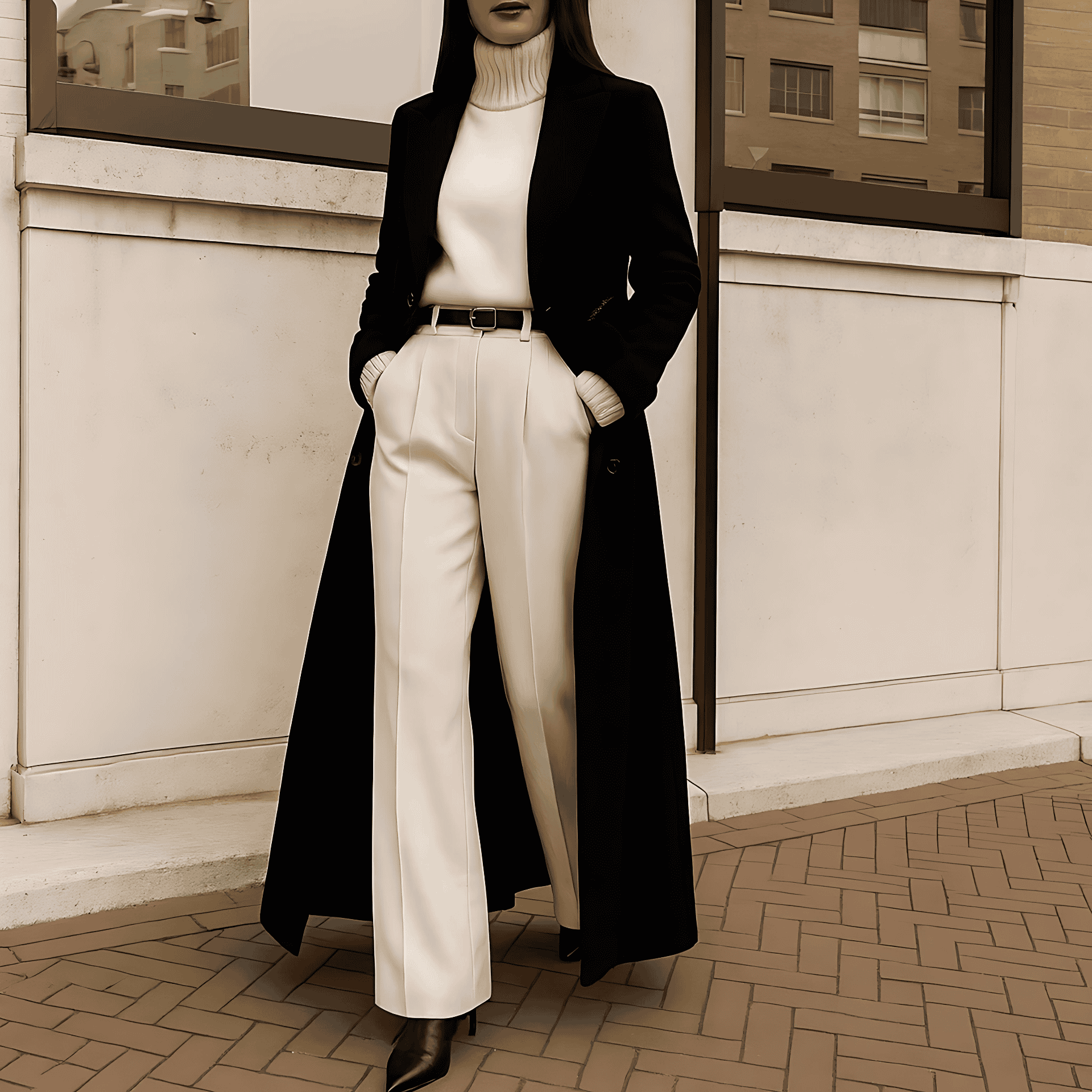 Studio Harvyn | Women - Longline Coat - Tailored Winter Elegance