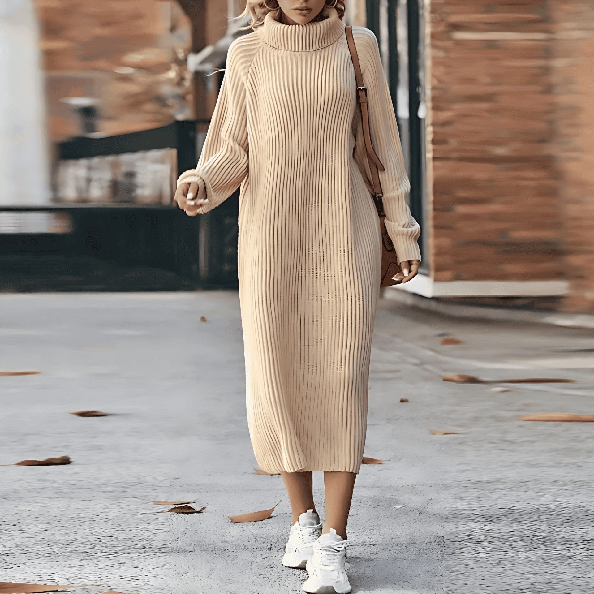Studio Harvyn | Women - Midi Knitted Turtleneck Jumper Dress