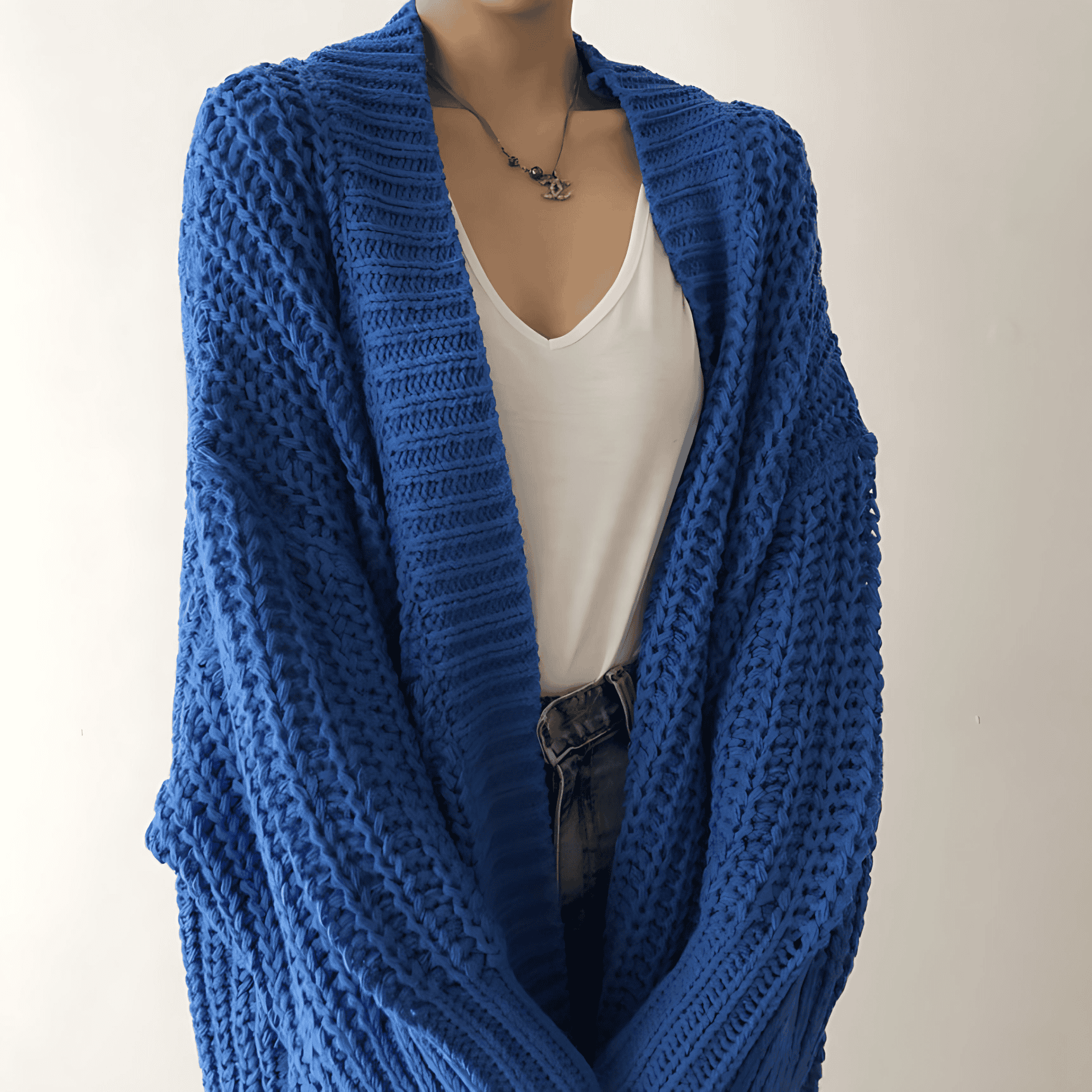 Studio Harvyn | Women - Open Front Cardigan with Casual Details