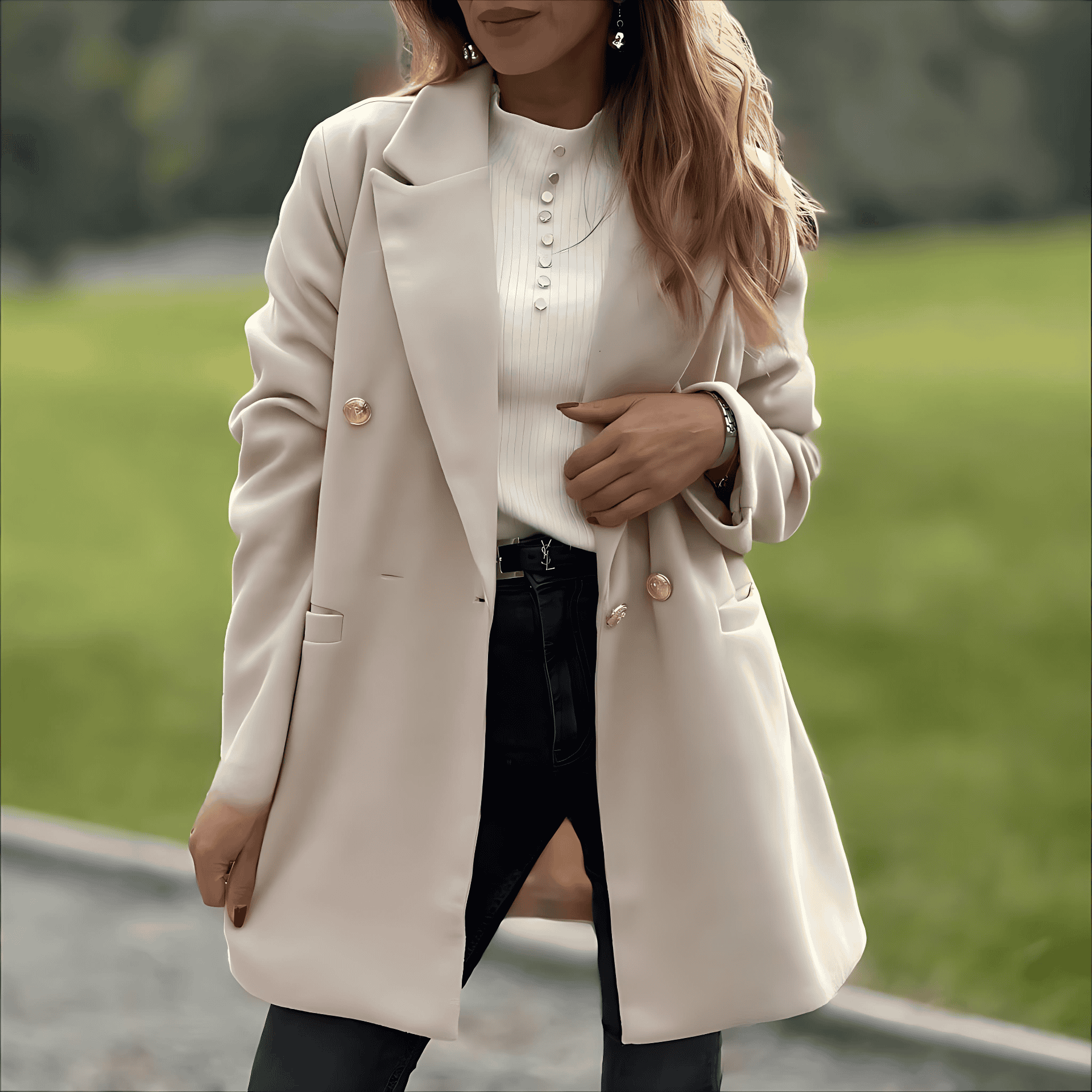 Studio Harvyn | Women - Oversized Blazer Coat - Double-Breasted Style