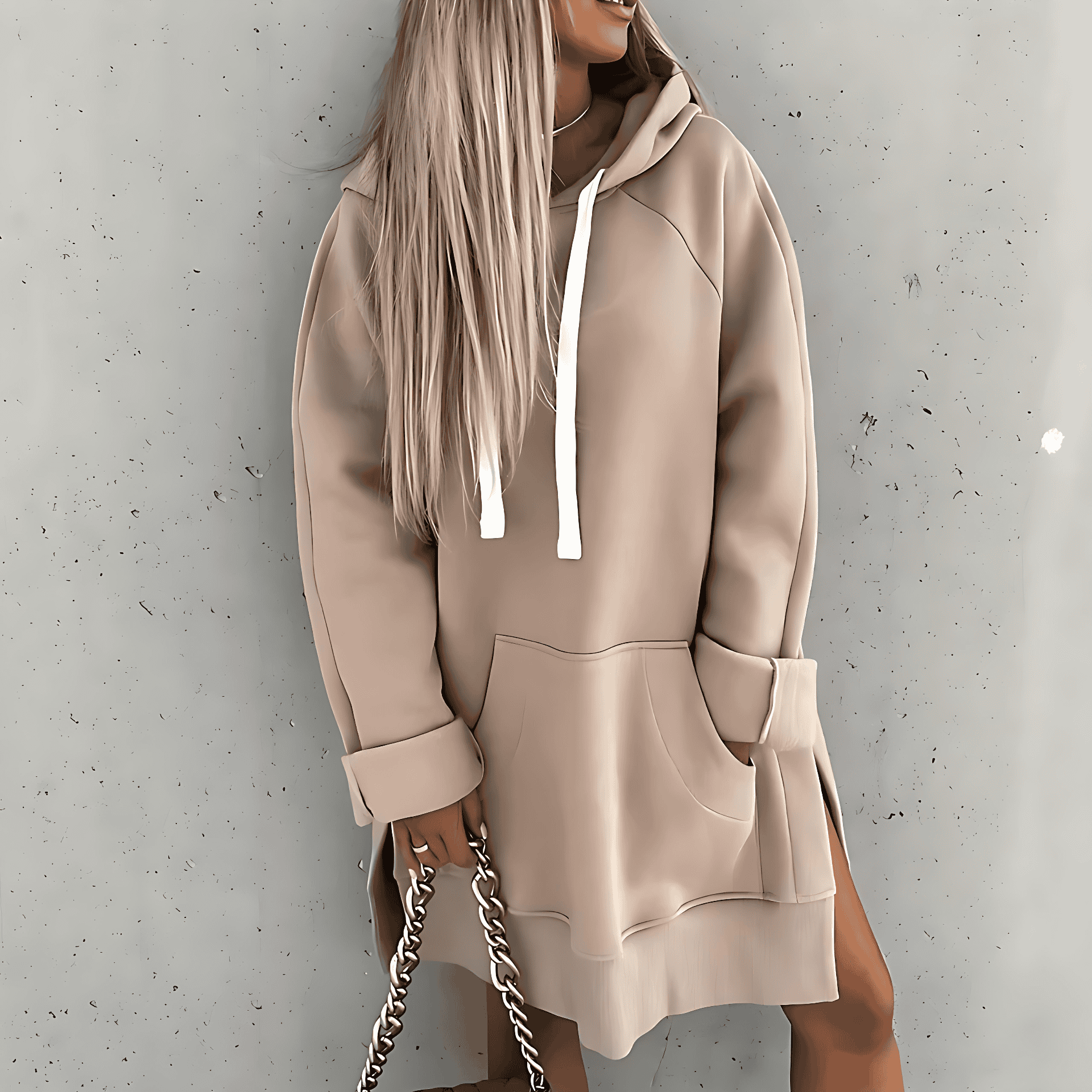 Studio Harvyn | Women - Oversized Fit Hoodie Dress – Cotton Blend