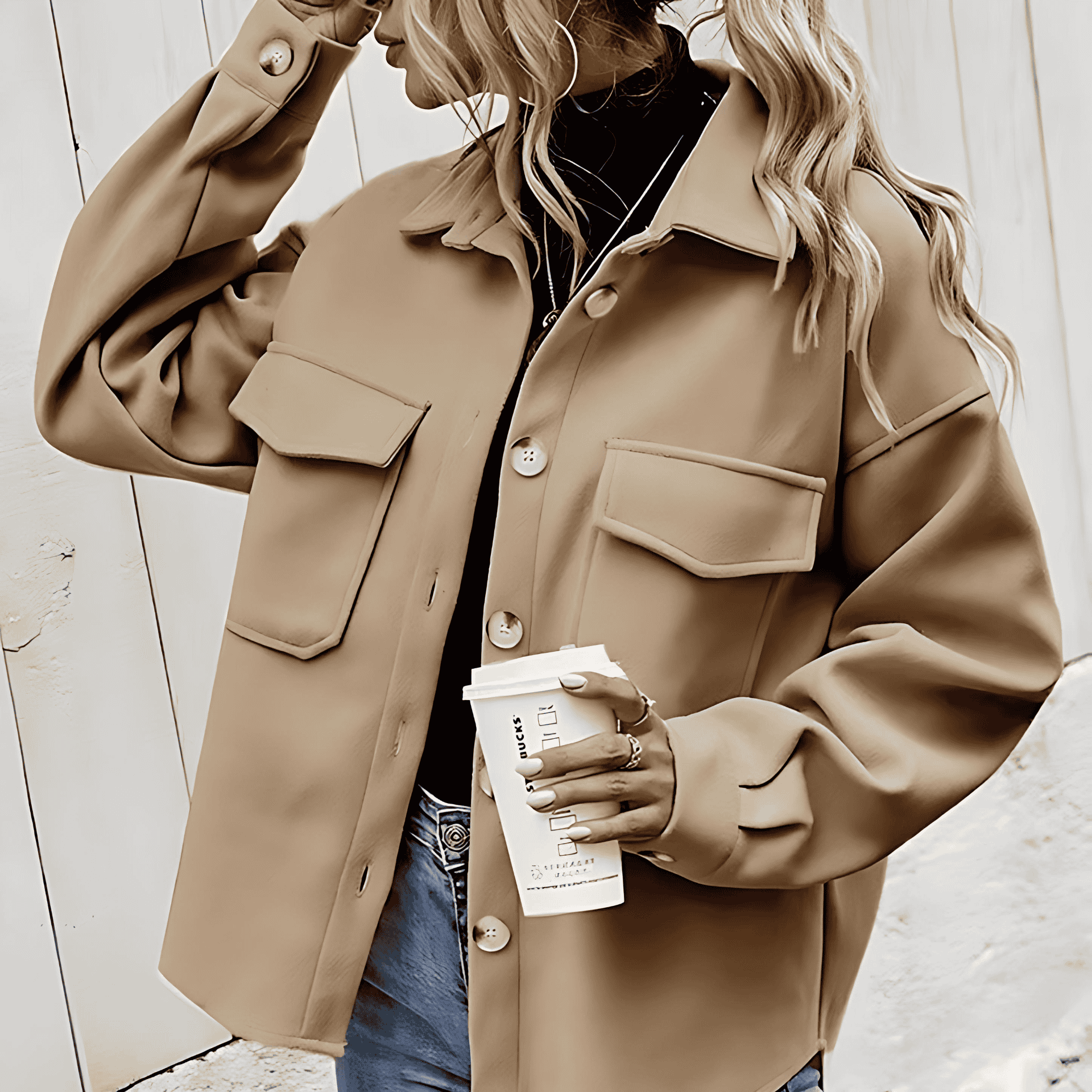 Studio Harvyn | Women -  Oversized Jacket with Pockets & Buttons