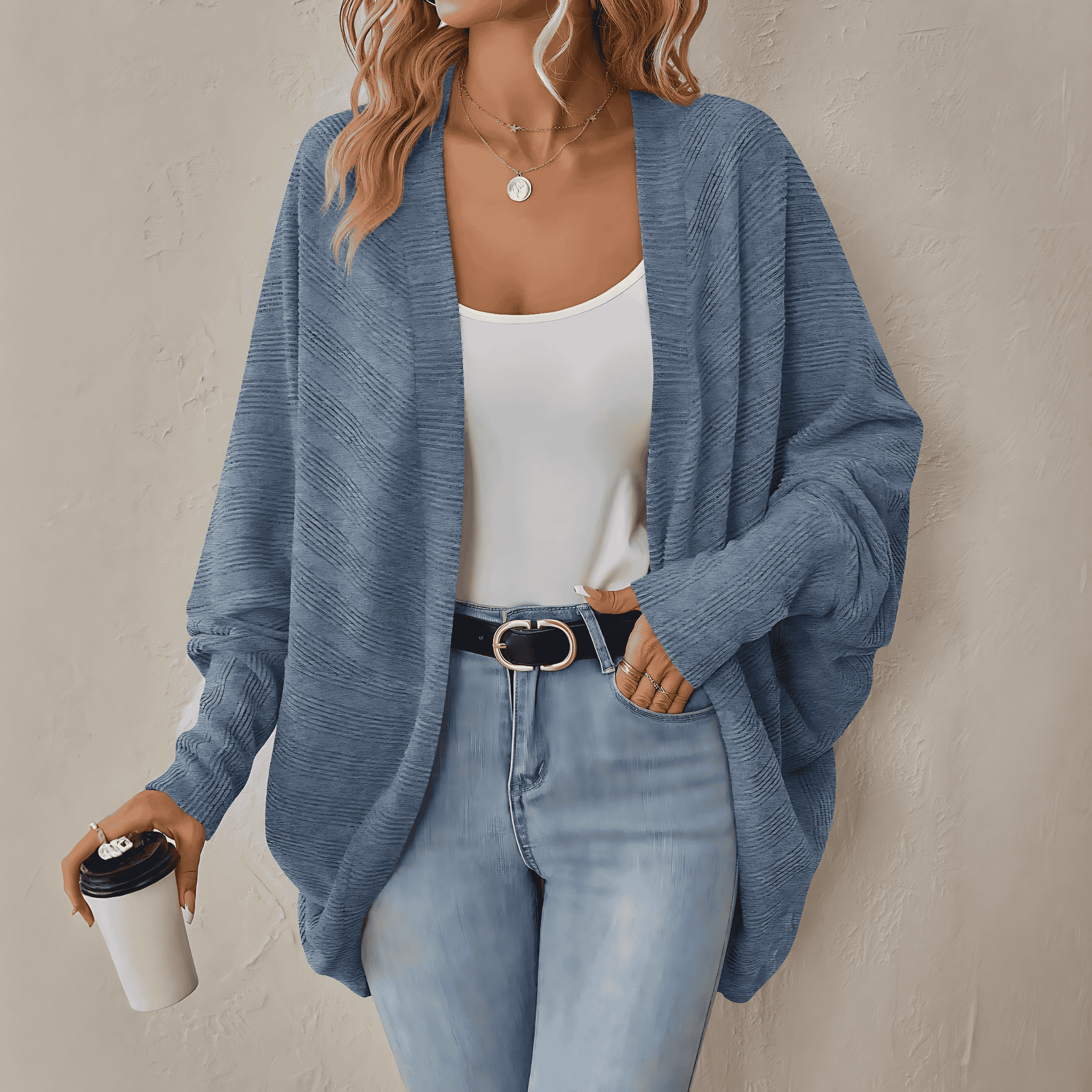 Studio Harvyn | Women - Oversized Knit Cardigan - Soft Textured