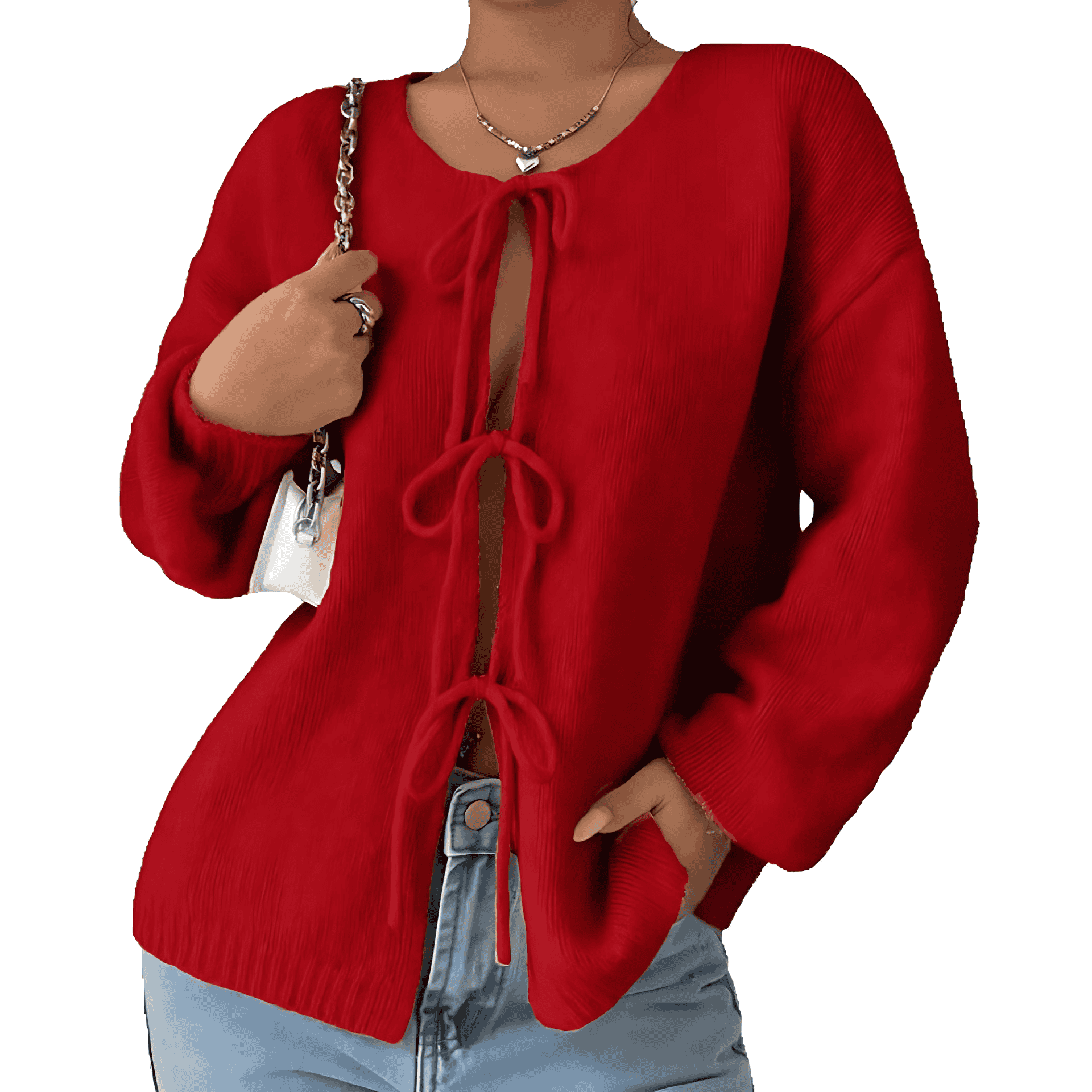 Studio Harvyn | Women - Oversized Knitted Lace-Up Jumper