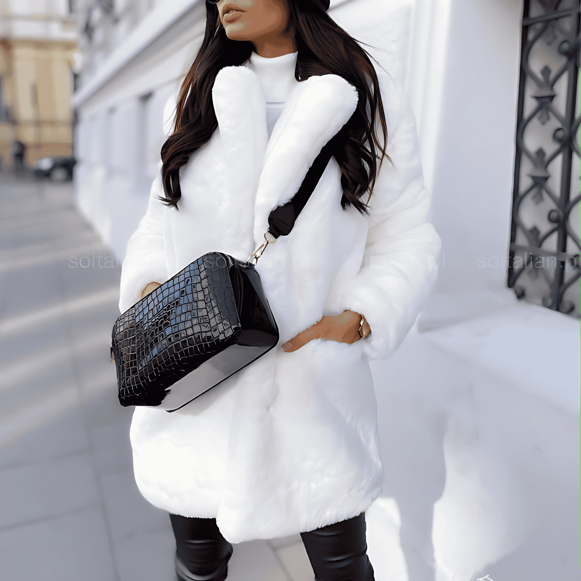 Studio Harvyn | Women - Oversized Soft Coat with Lapel Collar