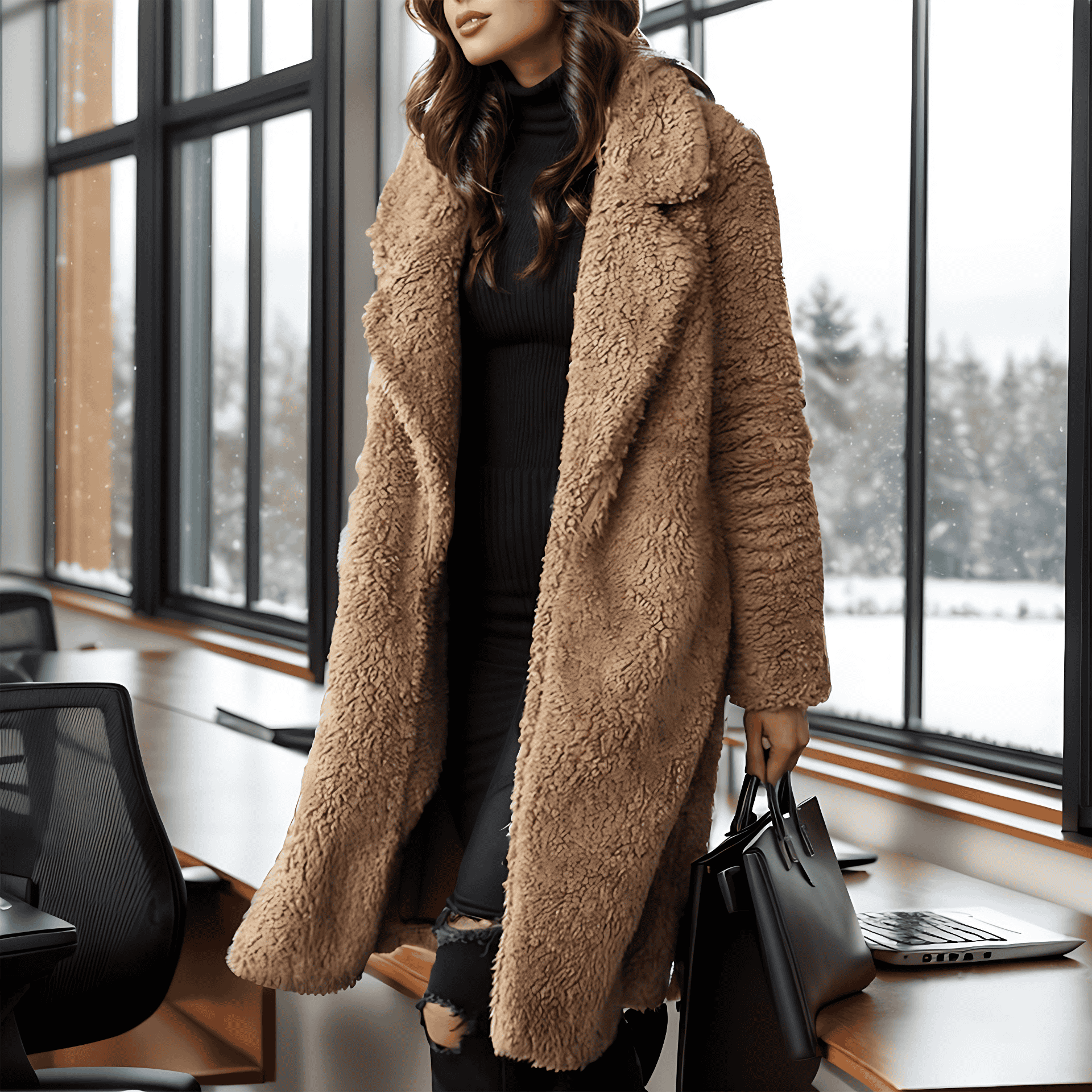 Studio Harvyn | Women - Oversized Teddy Coat with Lined Collar