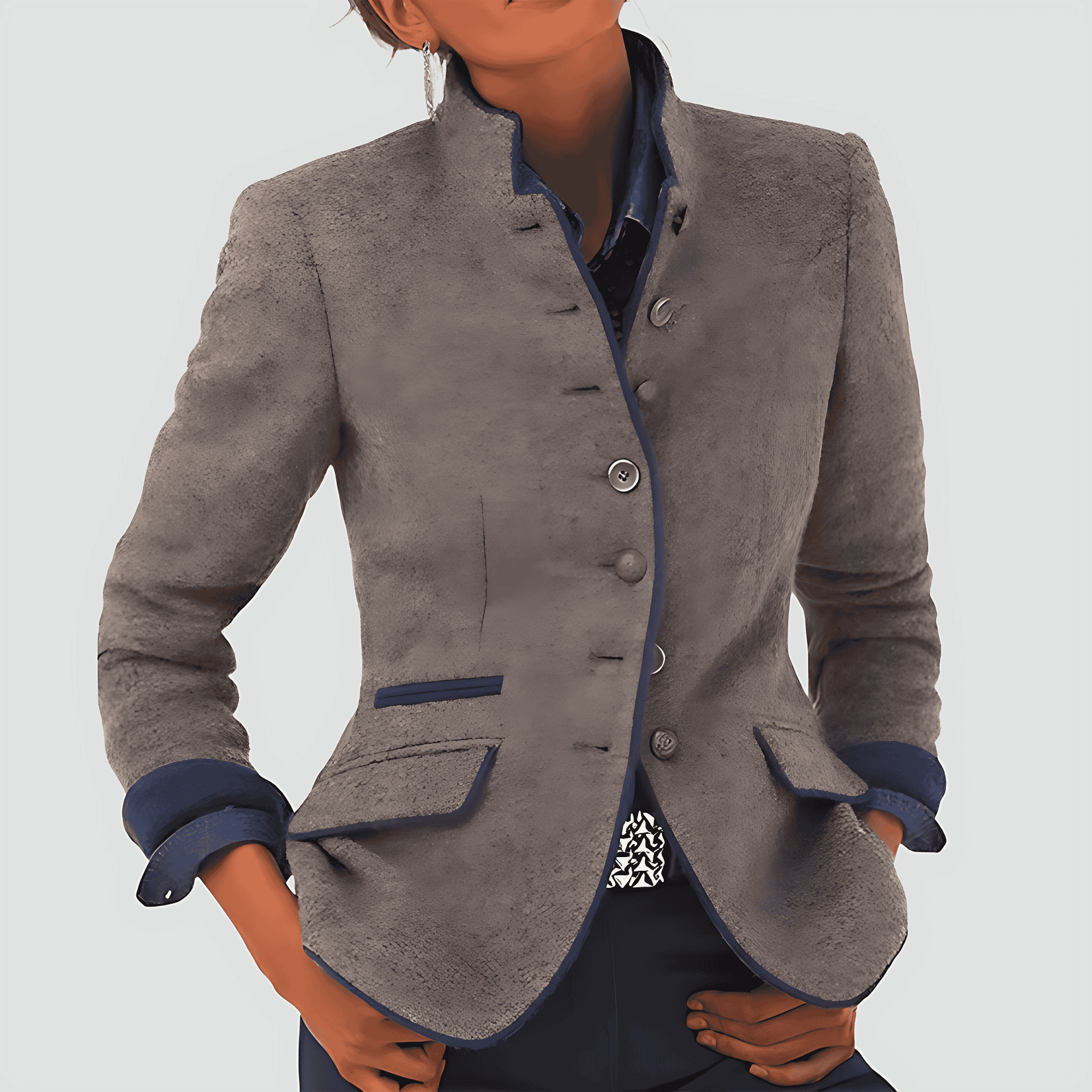 Studio Harvyn | Women - Plain Colour Jacket - Relaxed Fit
