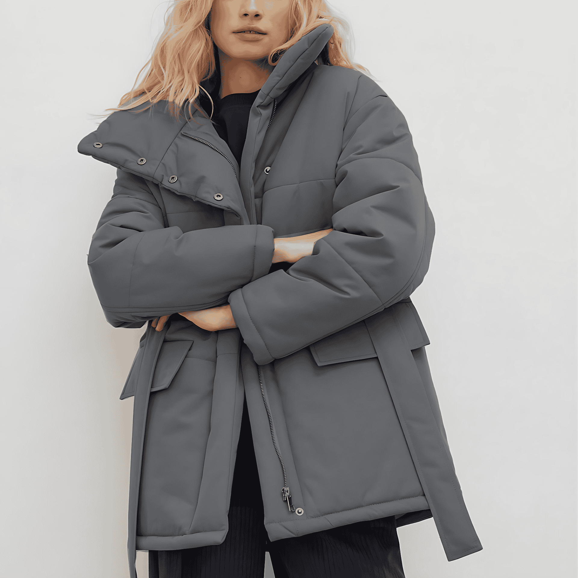 Studio Harvyn | Women - Quilted Cotton Jacket - Oversized & Belted