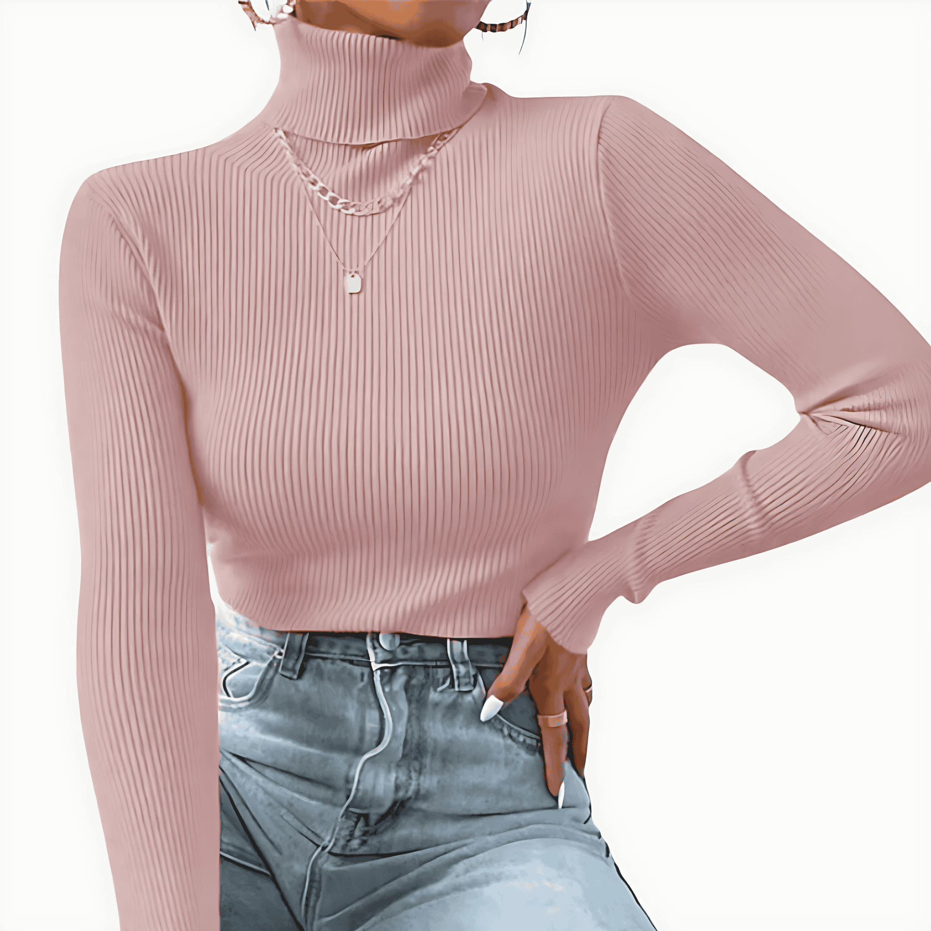 Studio Harvyn | Women - Ribbed Jumper - Turtleneck Style