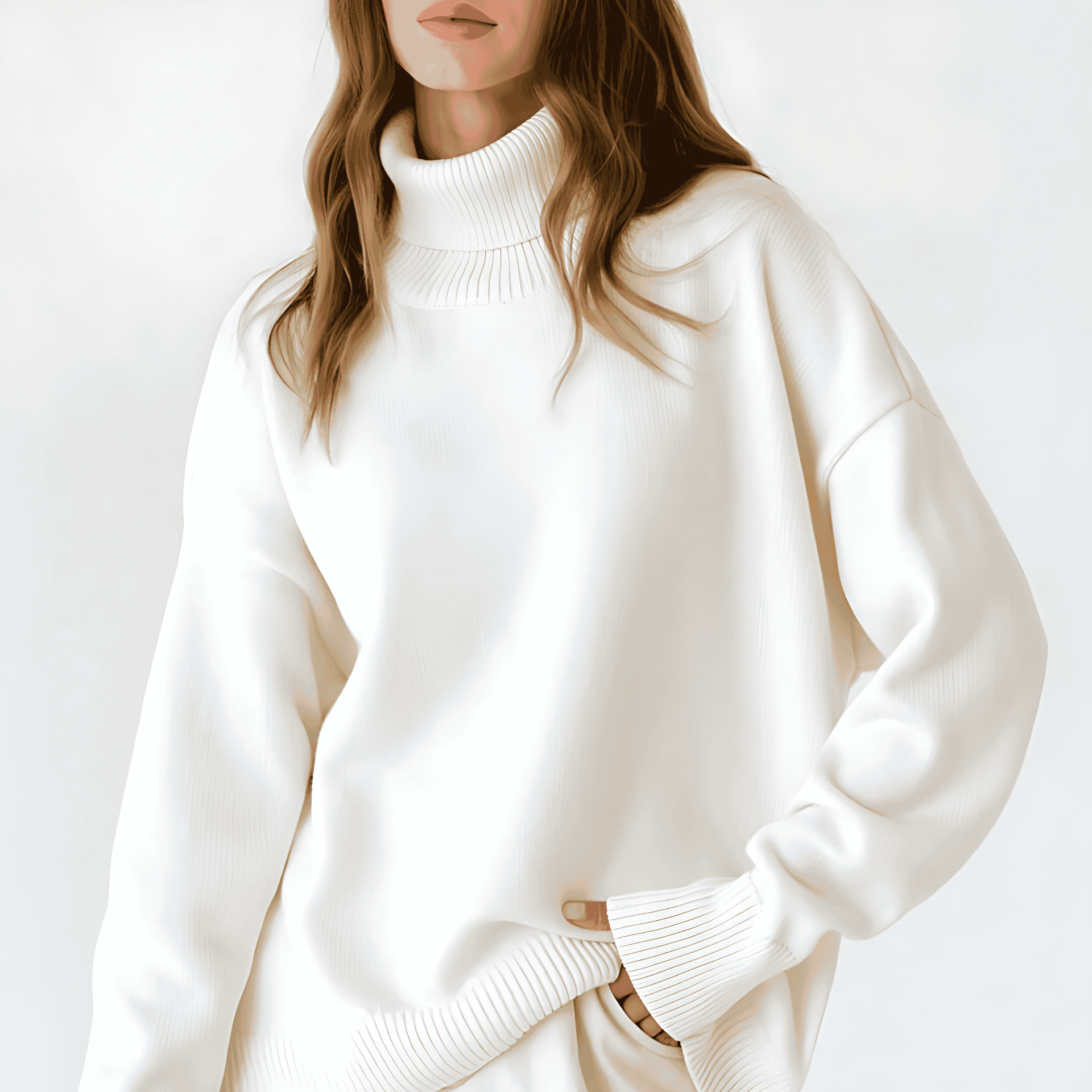 Studio Harvyn | Women - Roll Neck Jumper – Oversized Fit