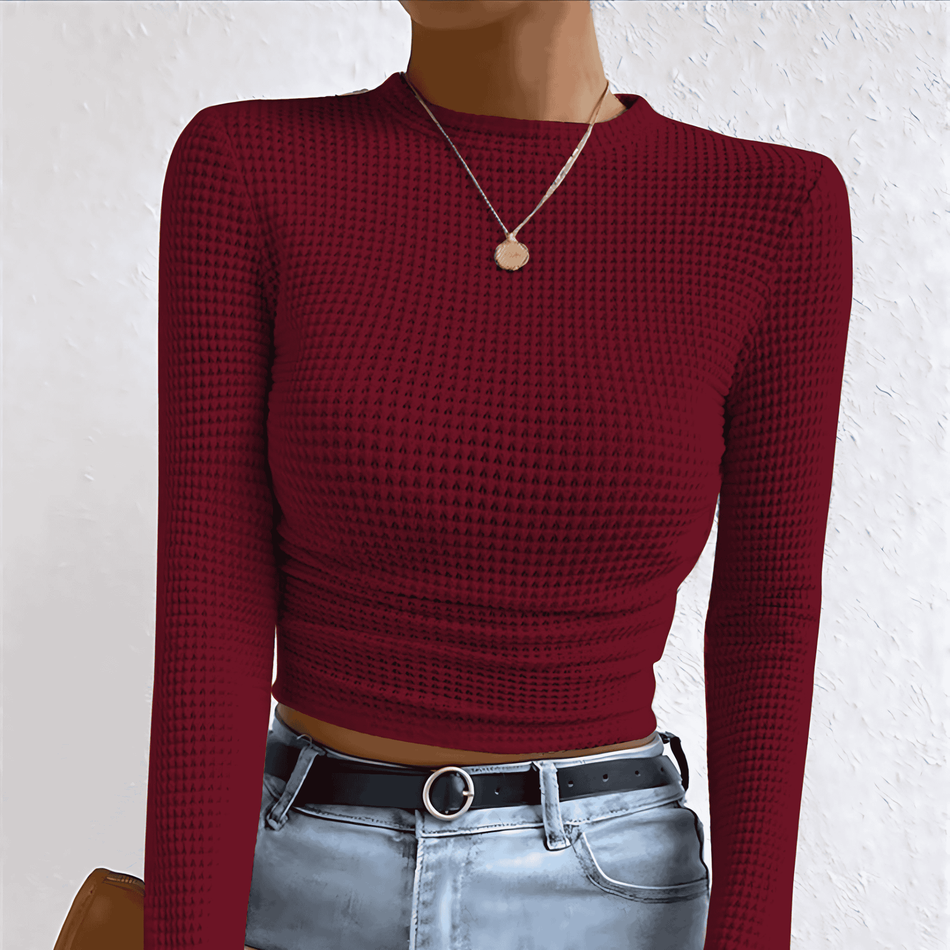 Studio Harvyn | Women - Slim Jumper - Waffle Stitch Knit Design