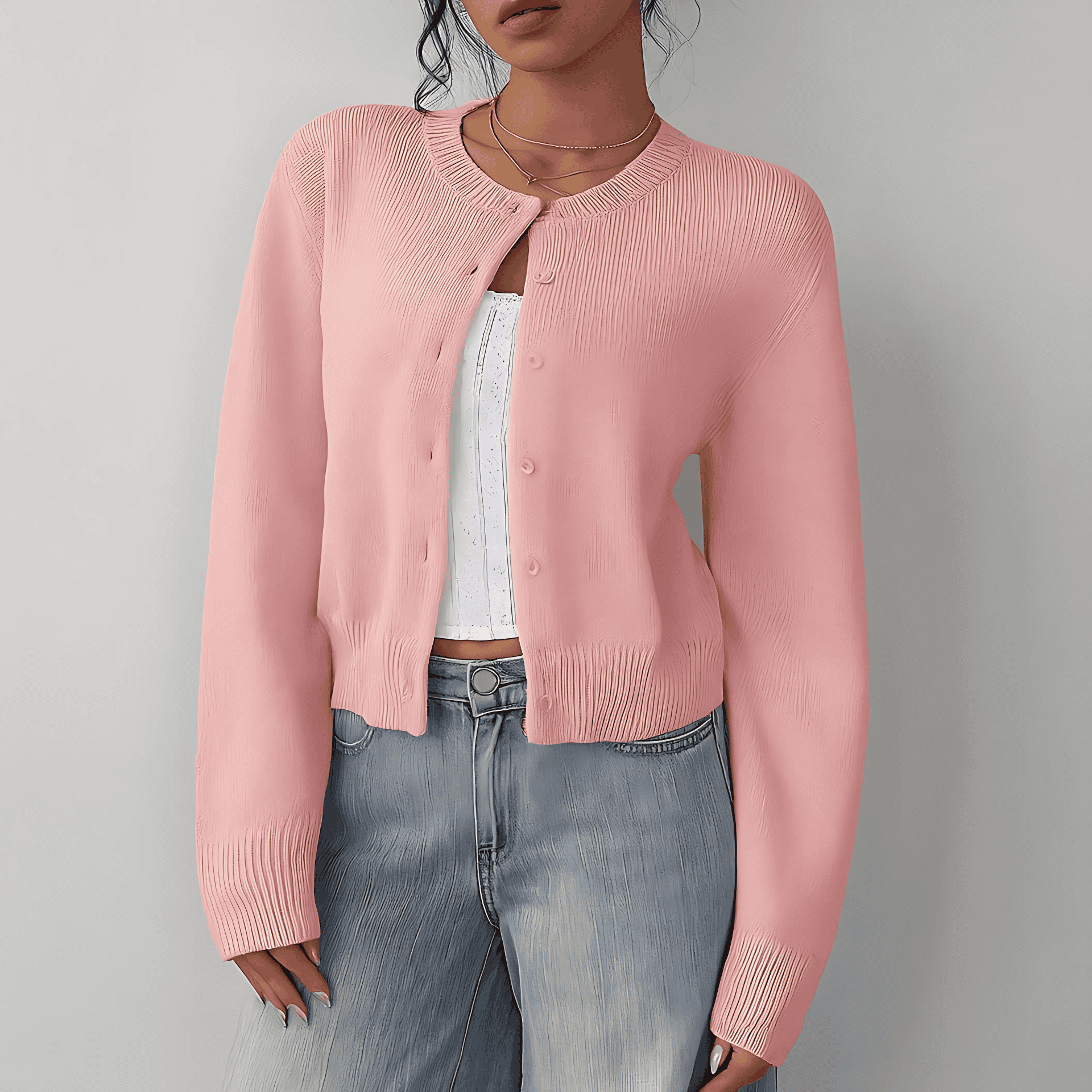 Studio Harvyn | Women - Soft Cropped Cardigan - Casual Style