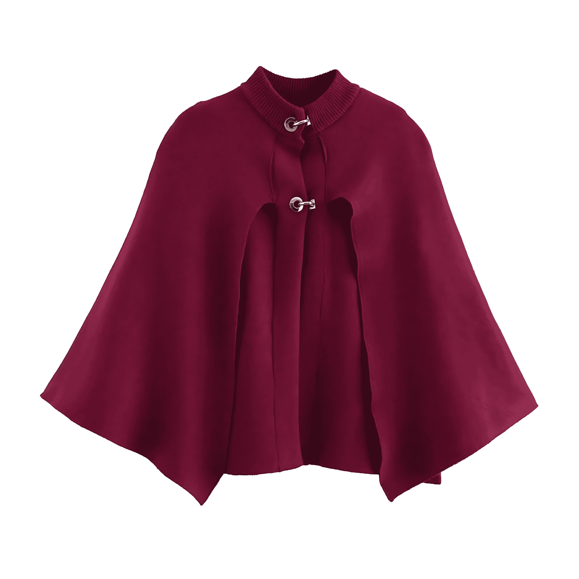 Studio Harvyn | Women - Stand Collar Cape Jacket - Button Detail