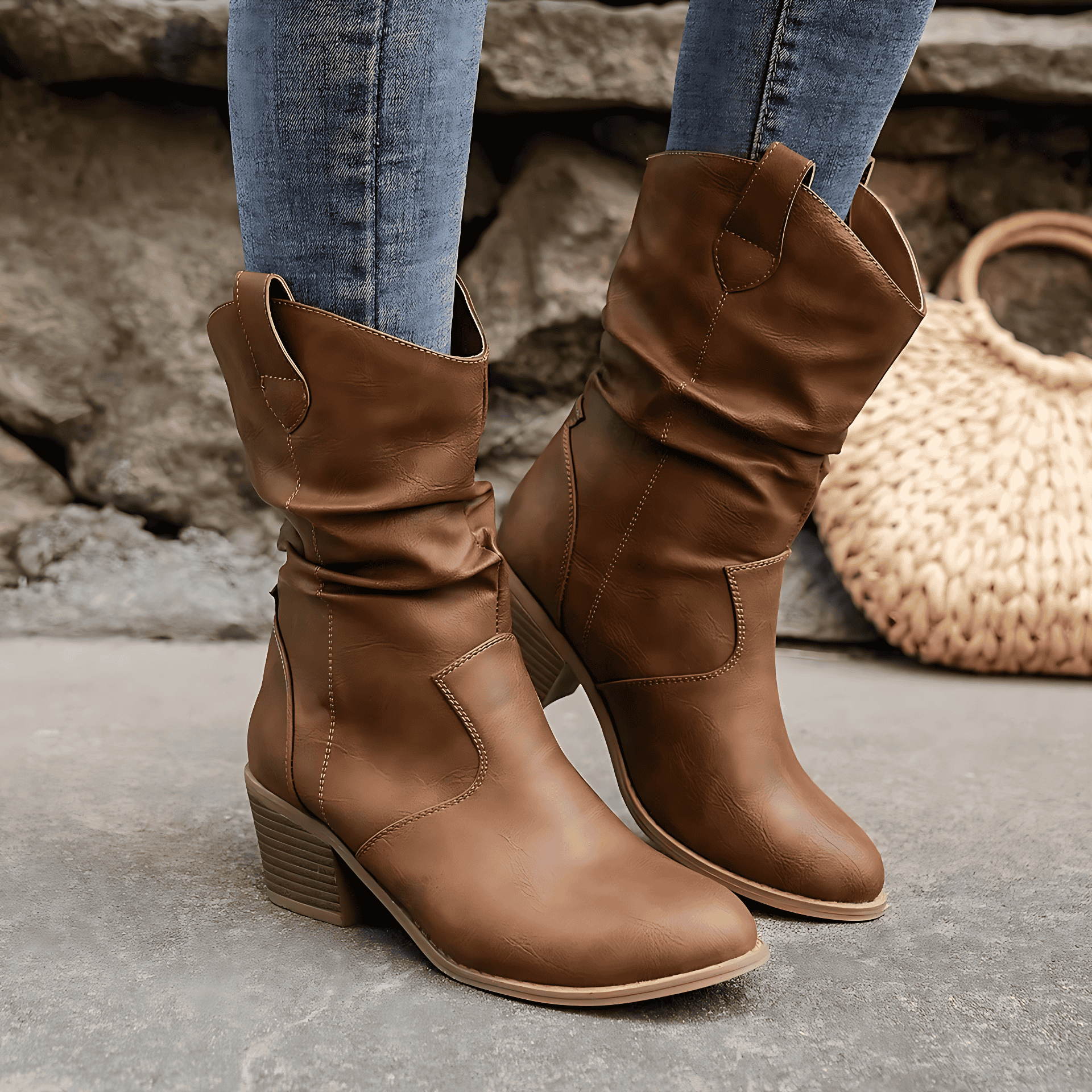 Studio Harvyn | Women - Stylish Leather Boots - Comfortable Heel