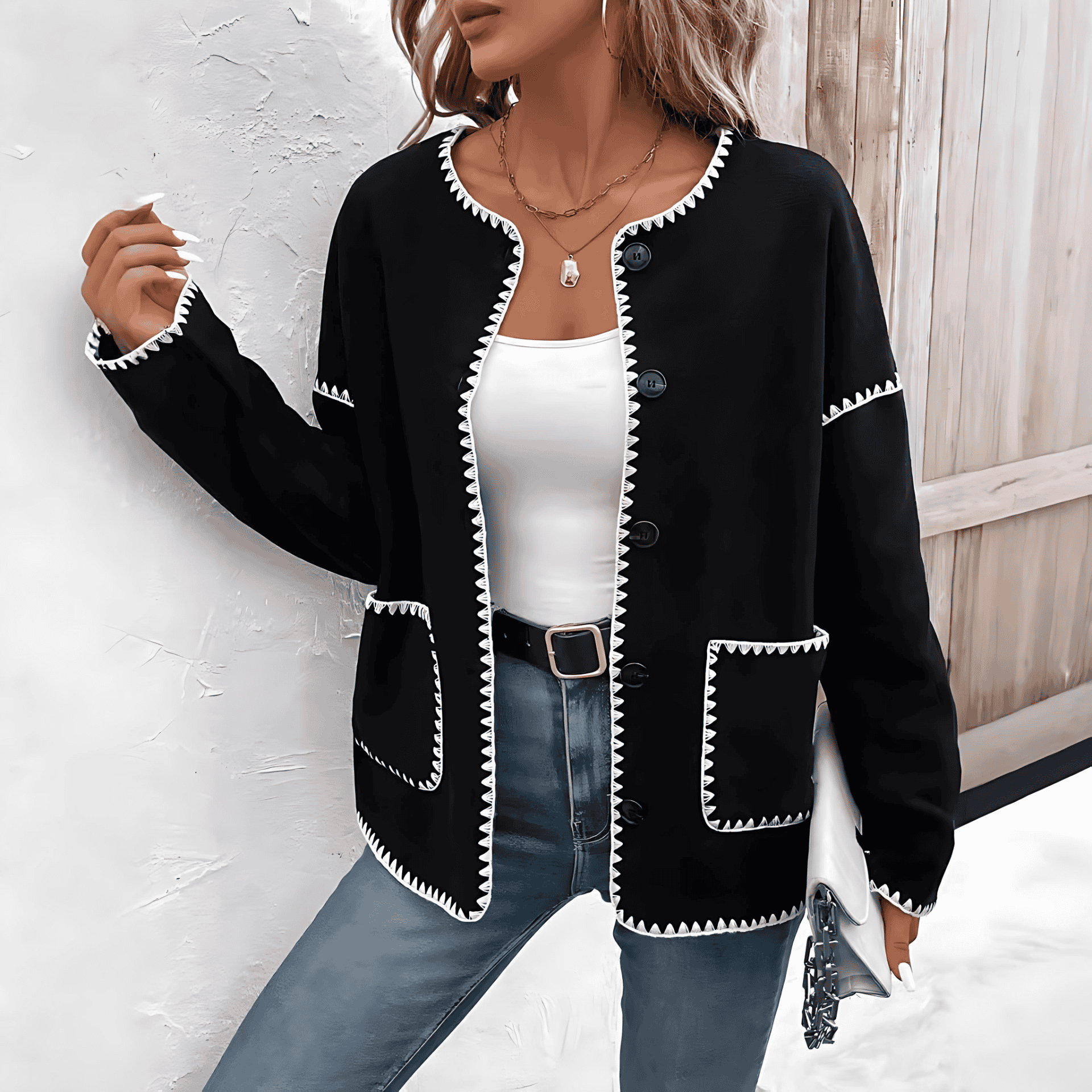 Studio Harvyn | Women - Stylish Trendy Cardigan with Pockets