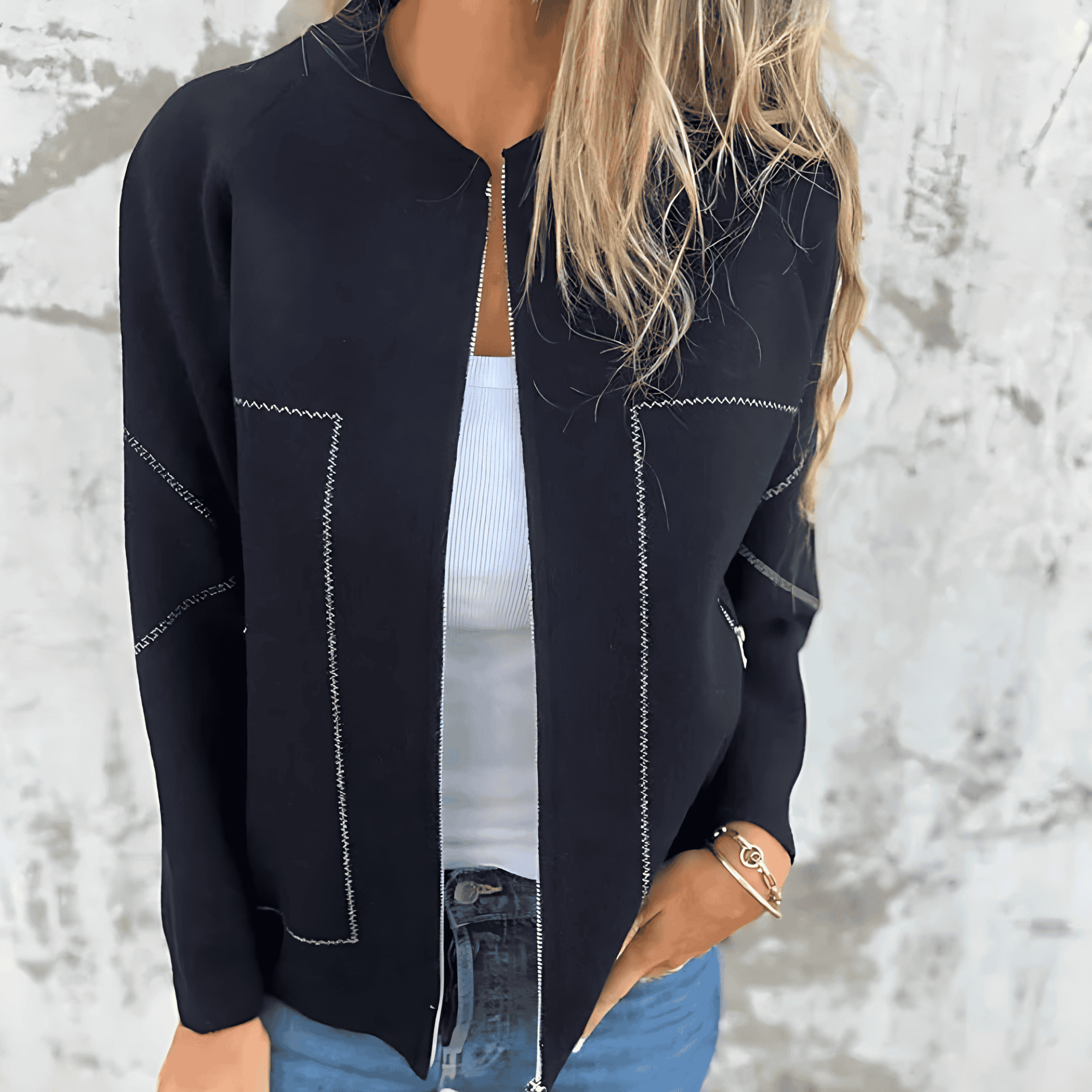 Studio Harvyn | Women - Stylish Zipper Jacket - Comfortable Fabric