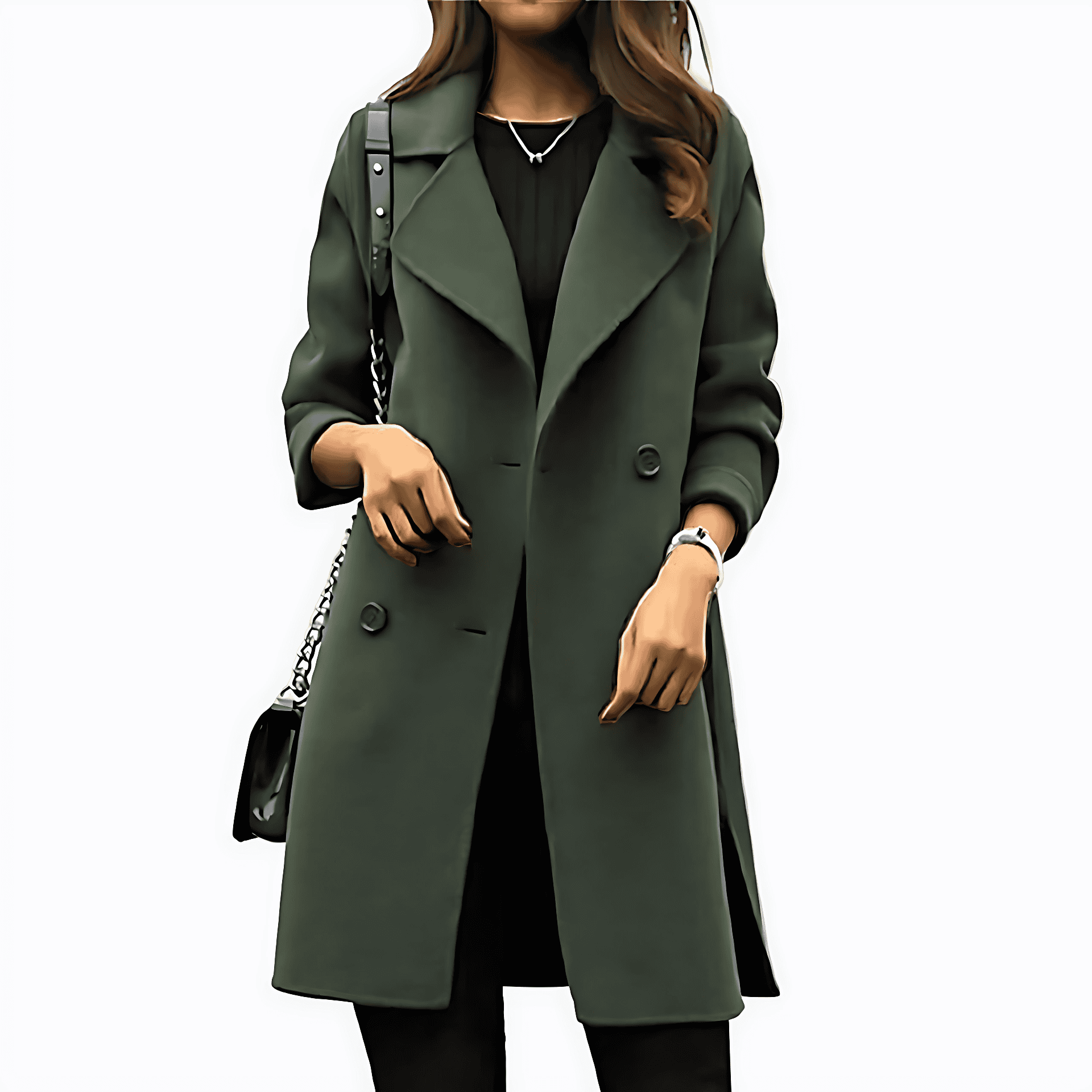 Studio Harvyn | Women - Tailored Wool Coat - High Collar