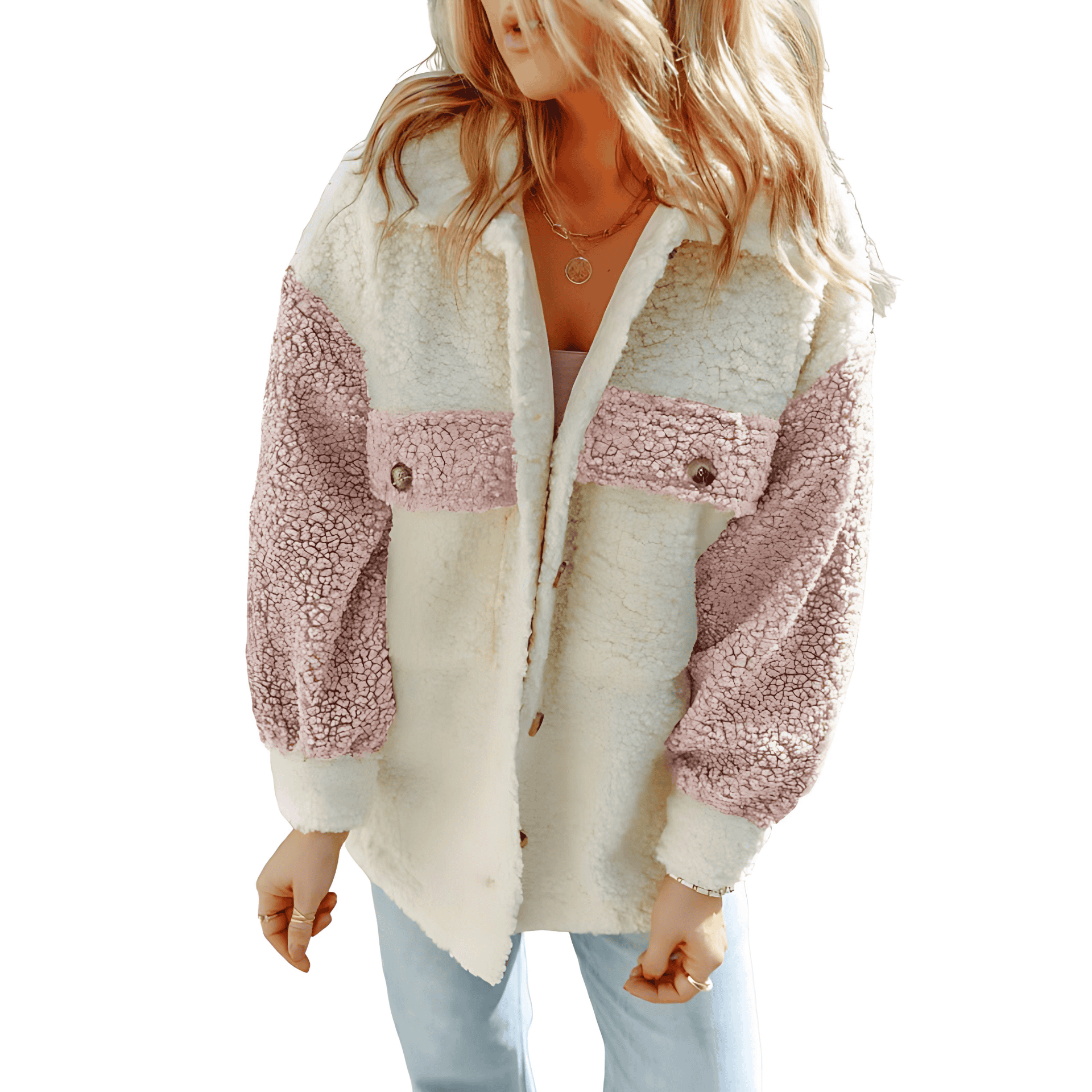 Studio Harvyn | Women - Teddy Jacket with Contrast Sleeves