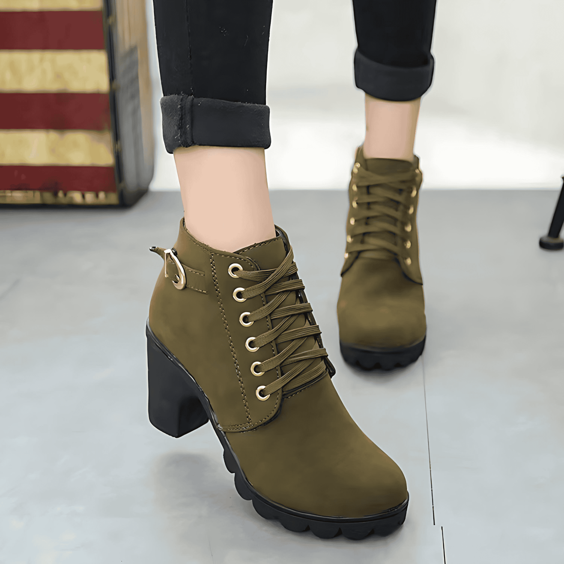 Studio Harvyn | Women - Trendy Ankle Boots - Block Heel