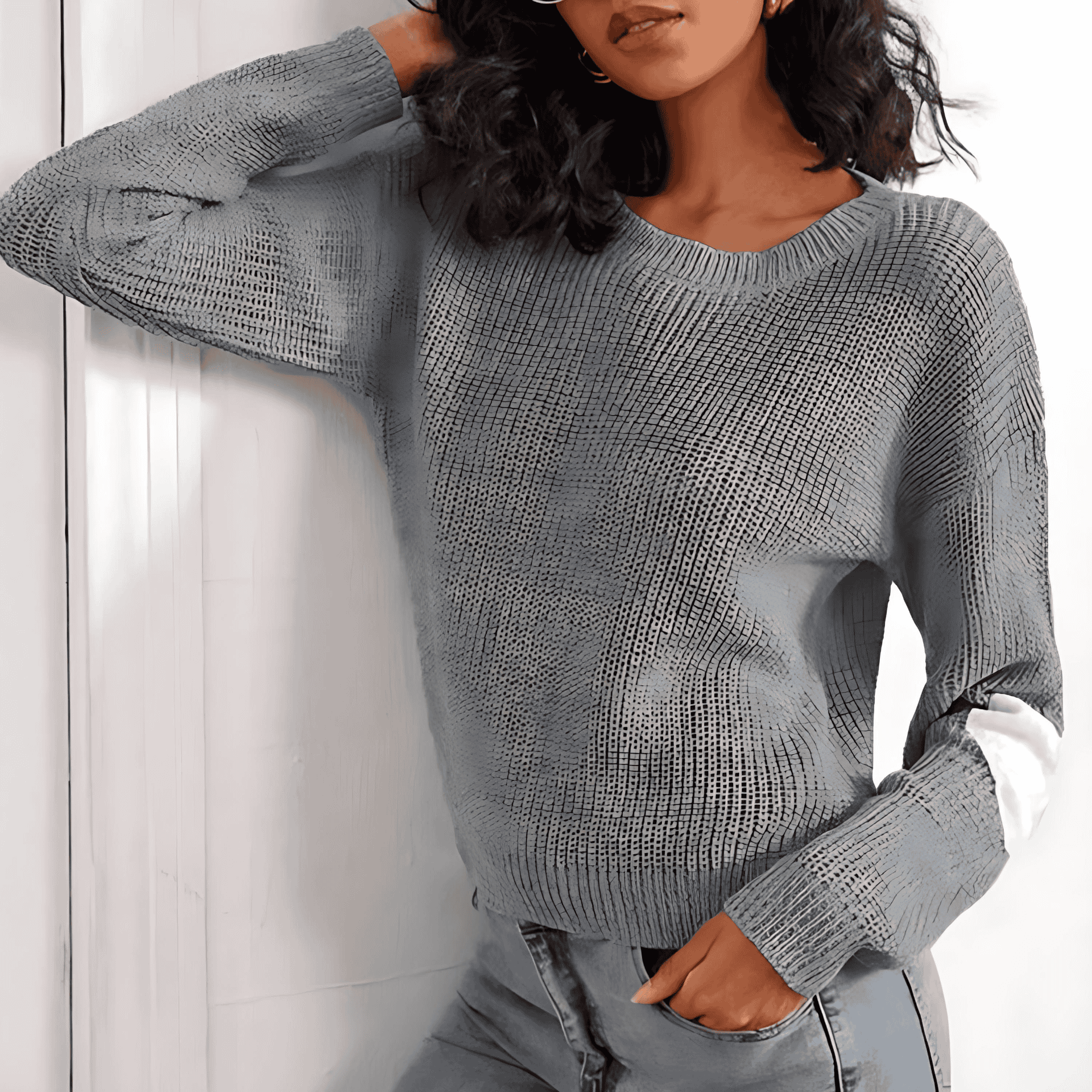 Studio Harvyn | Women - Trendy Knit Jumper - Arm Detail